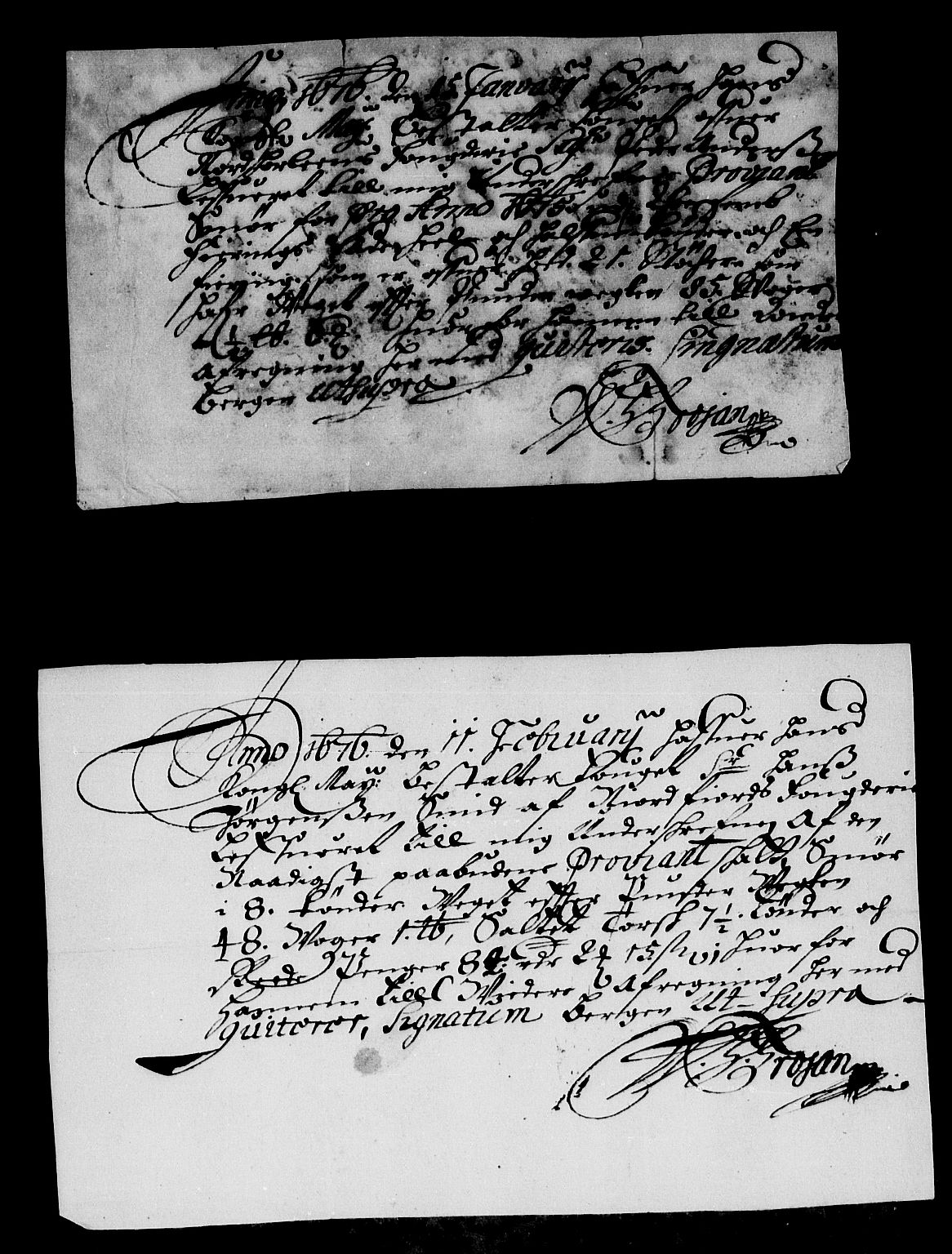 Rentekammeret inntil 1814, Reviderte regnskaper, Stiftamtstueregnskaper, Bergen stiftamt, AV/RA-EA-6043/R/Rc/L0043: Bergen stiftamt, 1675-1676