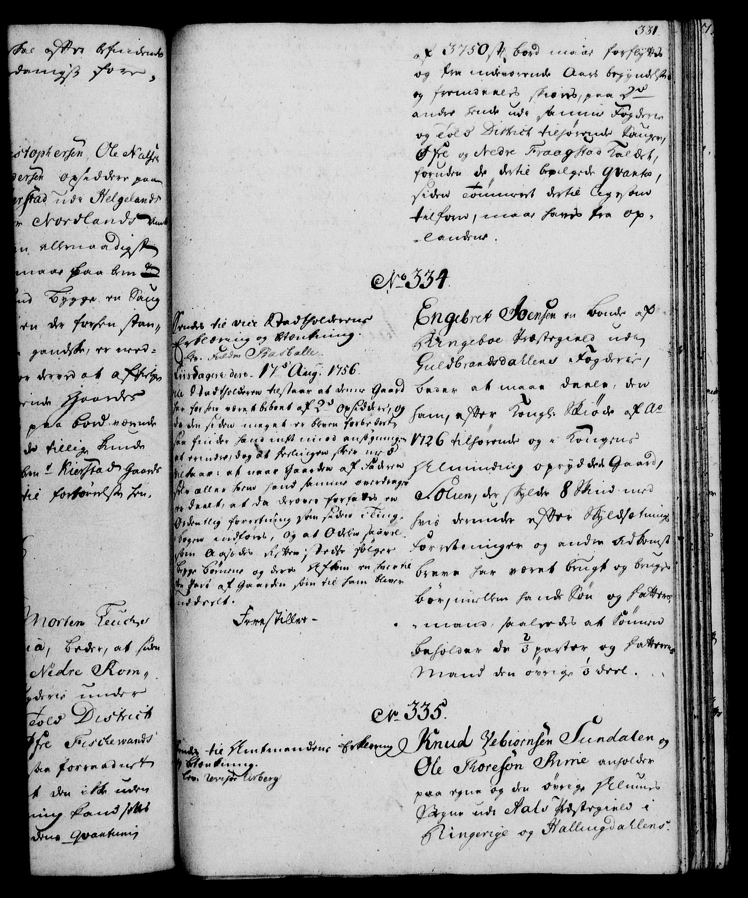 Rentekammeret, Kammerkanselliet, RA/EA-3111/G/Gh/Gha/L0033: Norsk ekstraktmemorialprotokoll (merket RK 53.78), 1755-1756, s. 331