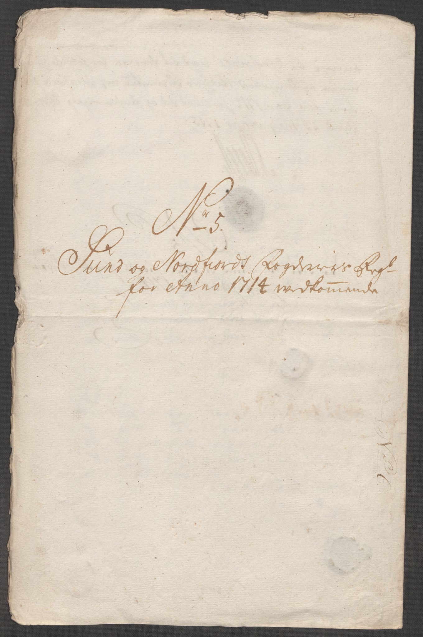 Rentekammeret inntil 1814, Reviderte regnskaper, Fogderegnskap, RA/EA-4092/R53/L3438: Fogderegnskap Sunn- og Nordfjord, 1714, s. 171