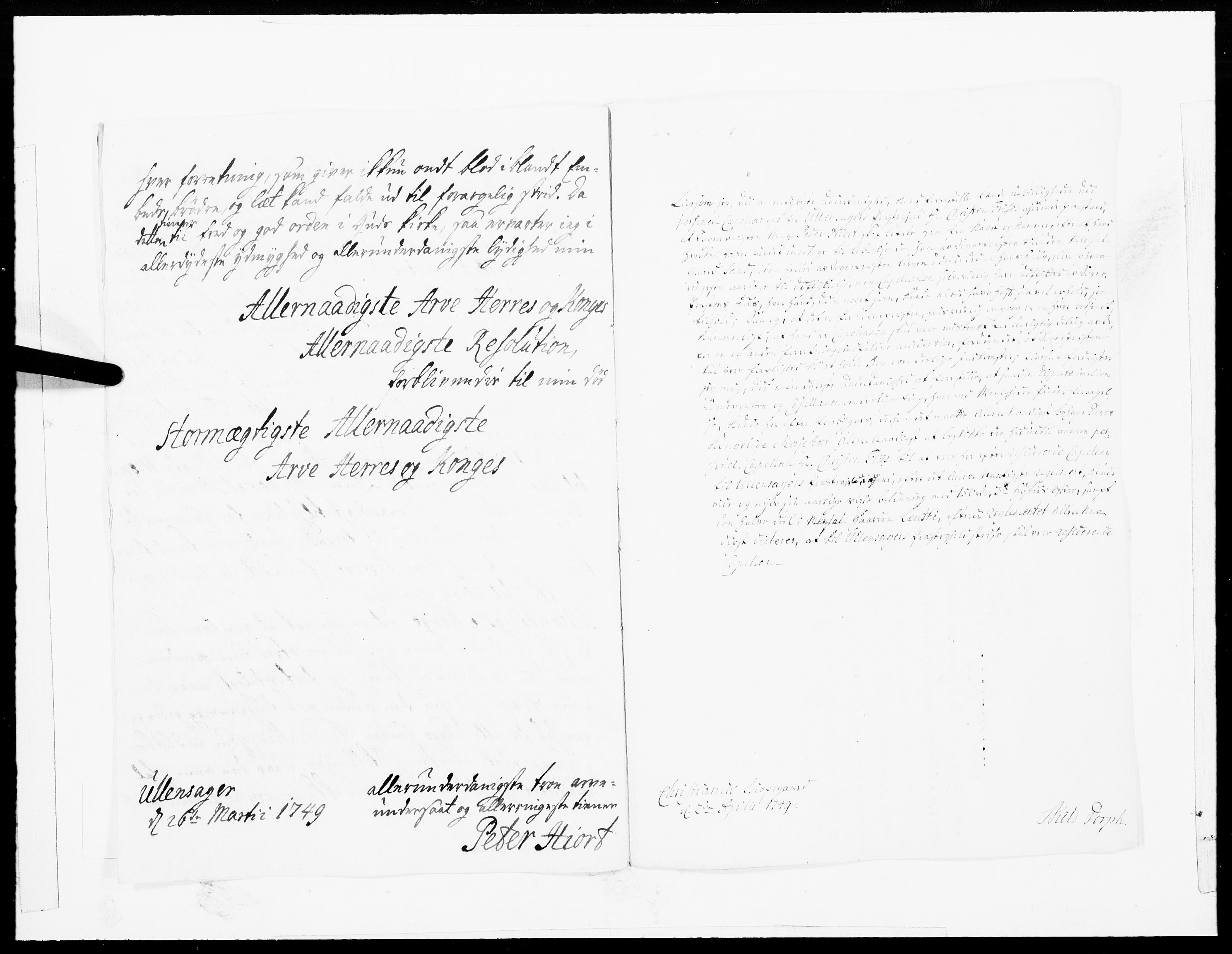 Danske Kanselli 1572-1799, AV/RA-EA-3023/F/Fc/Fcc/Fcca/L0151: Norske innlegg 1572-1799, 1749, s. 583