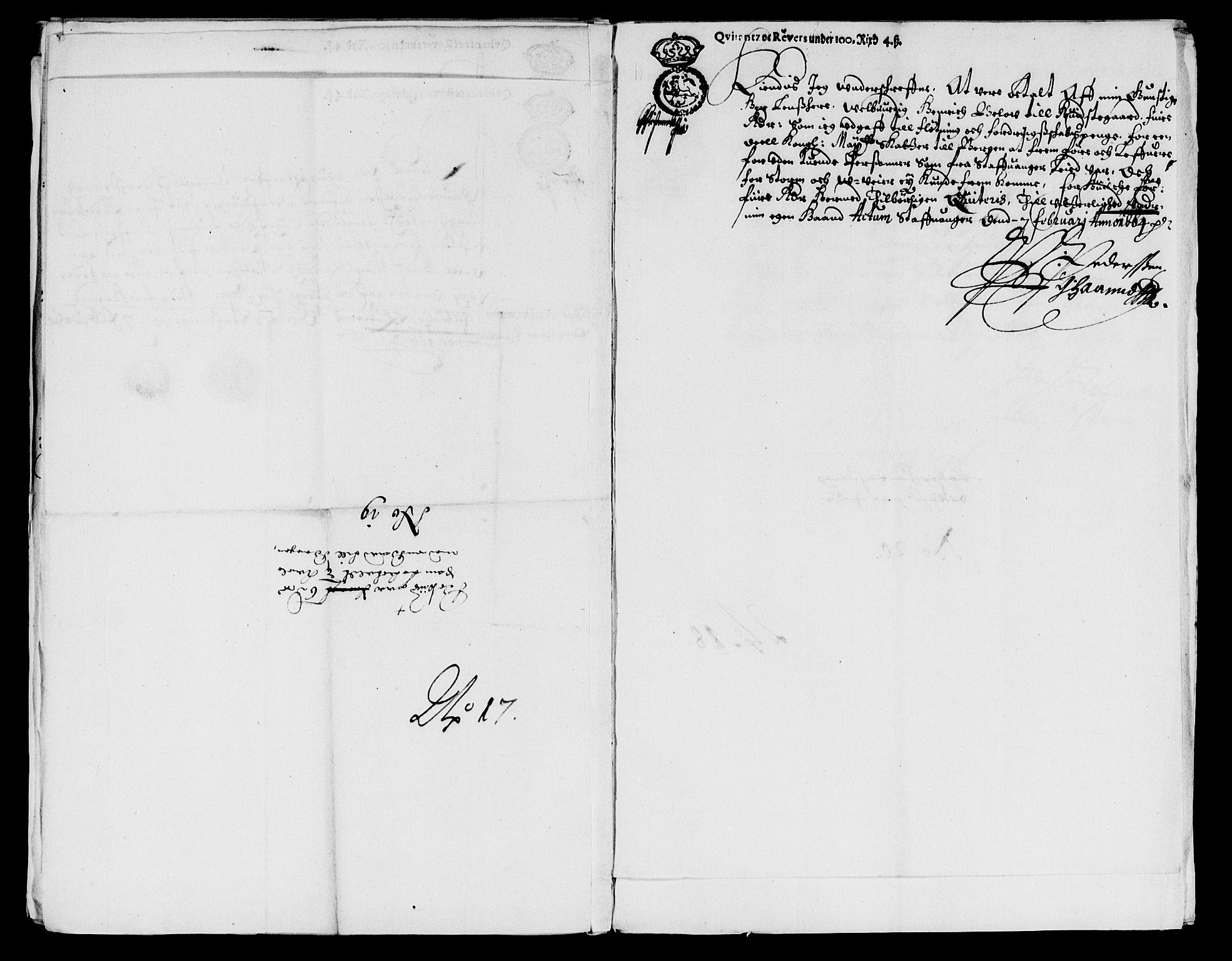 Rentekammeret inntil 1814, Reviderte regnskaper, Lensregnskaper, AV/RA-EA-5023/R/Rb/Rbs/L0047: Stavanger len, 1663-1664