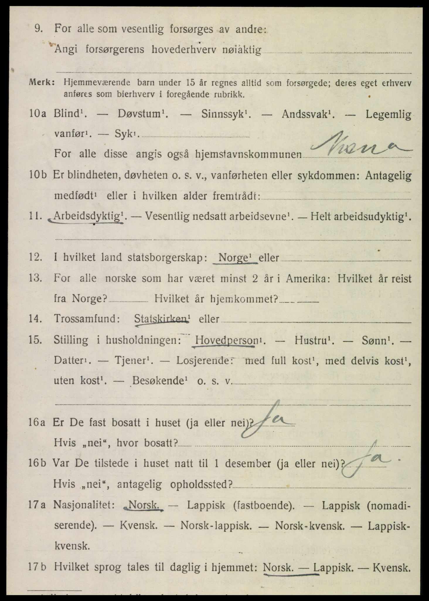 SAT, Folketelling 1920 for 1828 Nesna herred, 1920, s. 5074