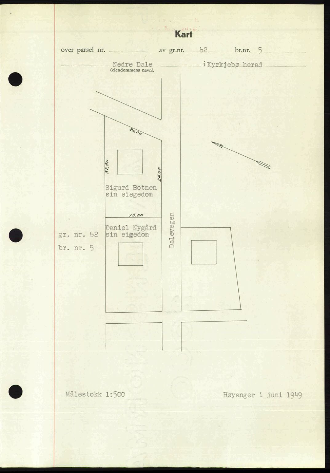 Ytre Sogn tingrett, SAB/A-2601/1/G/Gbb/L0007: Pantebok nr. A4 - A5 (B3), 1949-1949, Dagboknr: 790/1949