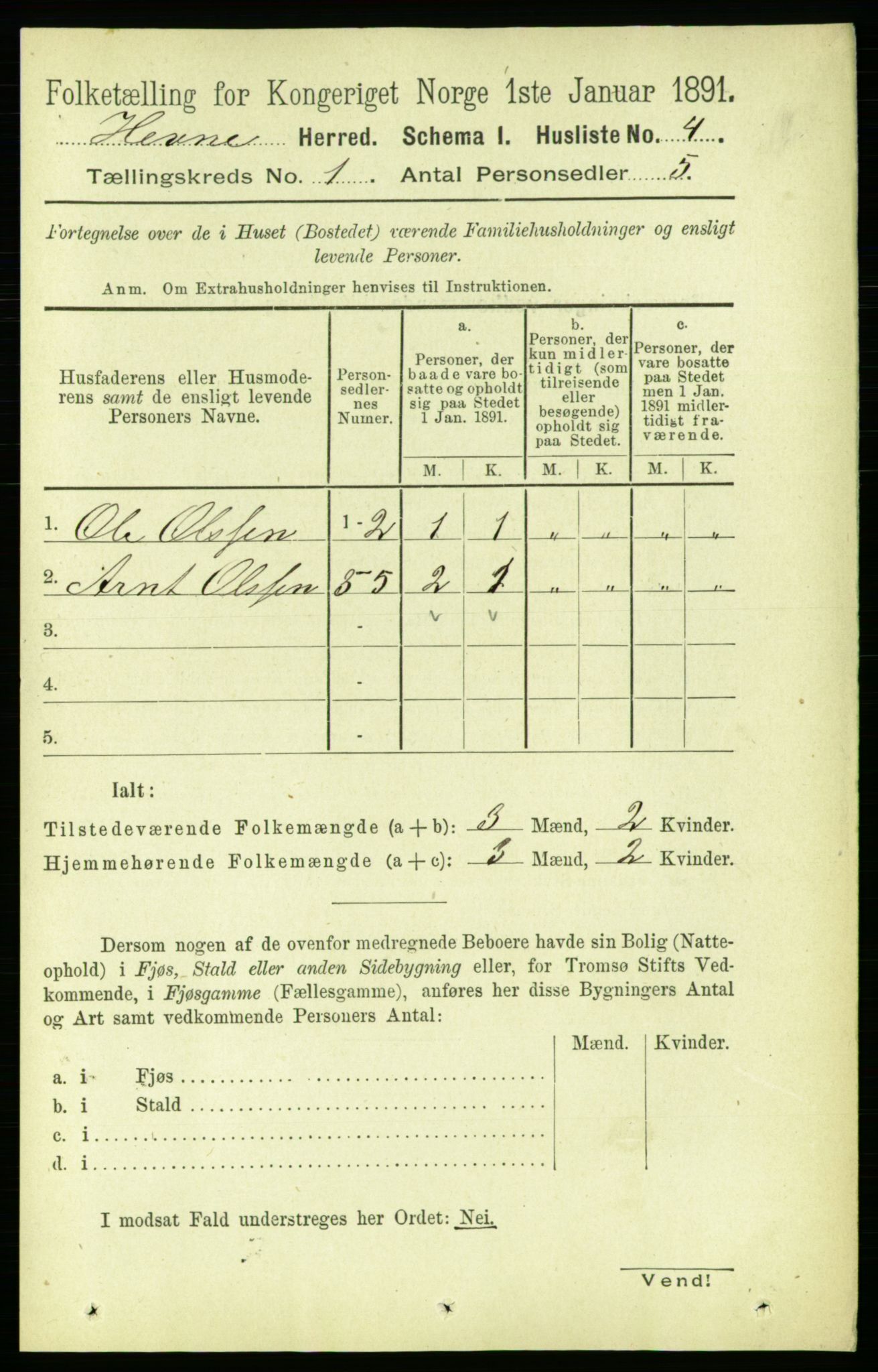 RA, Folketelling 1891 for 1612 Hemne herred, 1891, s. 40