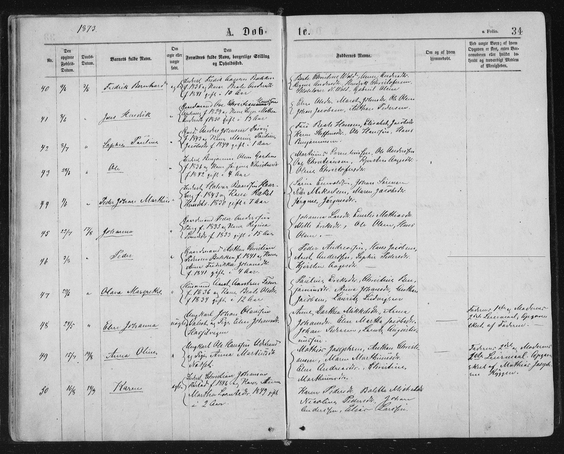 Ministerialprotokoller, klokkerbøker og fødselsregistre - Sør-Trøndelag, SAT/A-1456/659/L0745: Klokkerbok nr. 659C02, 1869-1892, s. 34