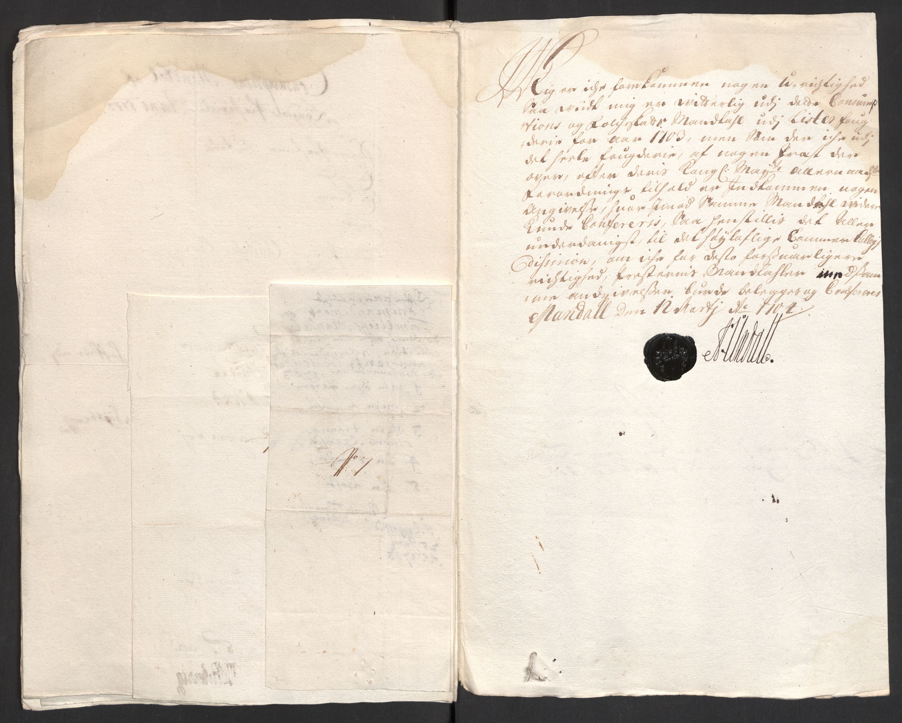 Rentekammeret inntil 1814, Reviderte regnskaper, Fogderegnskap, RA/EA-4092/R43/L2550: Fogderegnskap Lista og Mandal, 1703-1704, s. 50