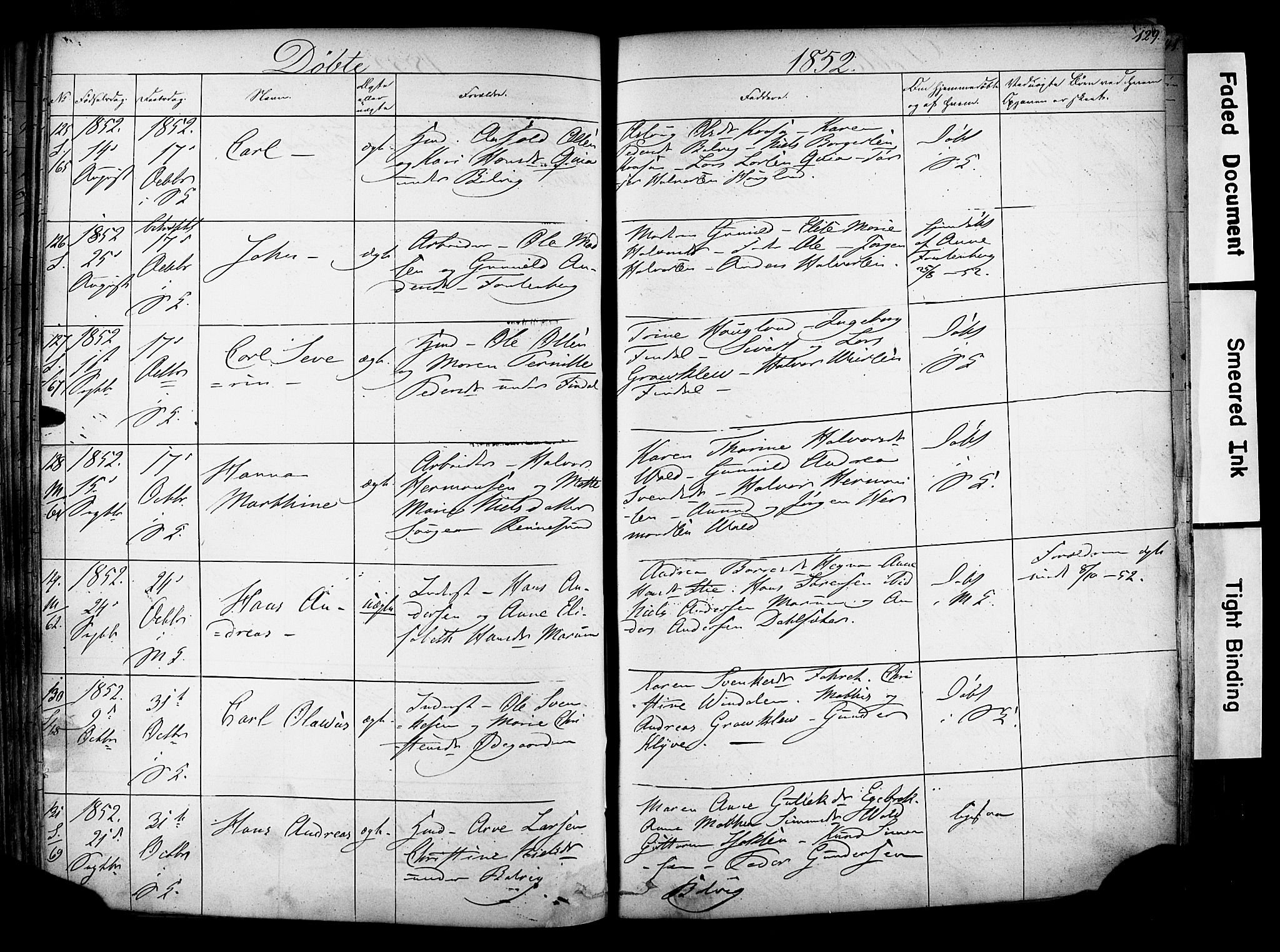 Solum kirkebøker, SAKO/A-306/F/Fa/L0006: Ministerialbok nr. I 6, 1844-1855, s. 129