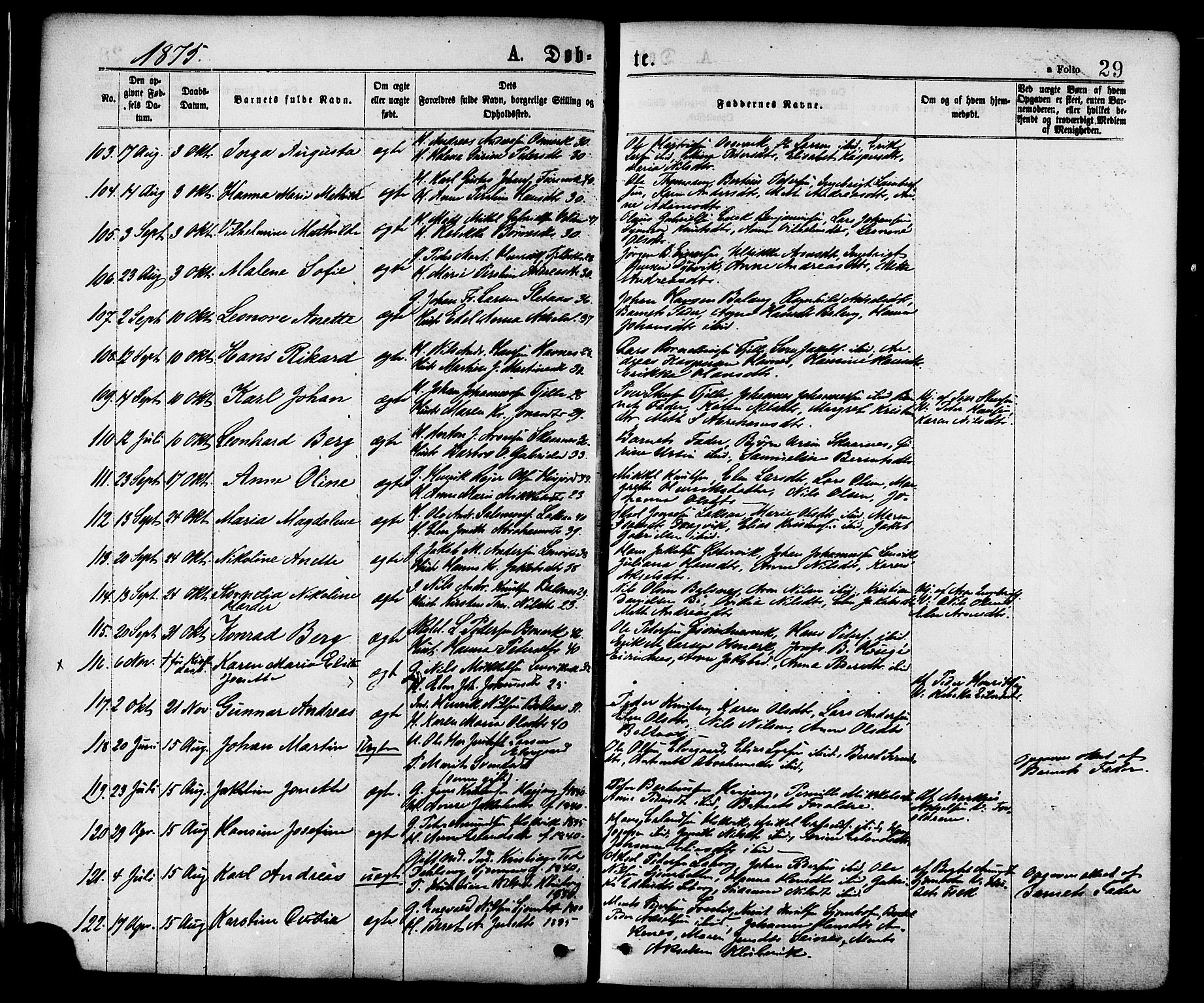 Ministerialprotokoller, klokkerbøker og fødselsregistre - Nordland, AV/SAT-A-1459/863/L0897: Ministerialbok nr. 863A09, 1872-1886, s. 29