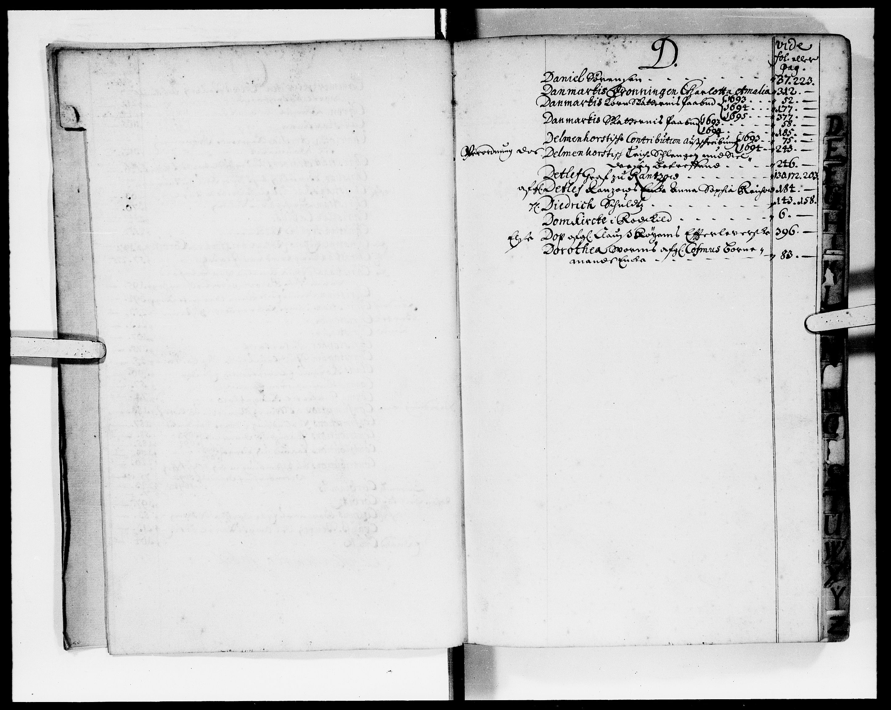 Rentekammeret Skatkammeret, Danske Sekretariat (1660-1679) / Rentekammeret Danske Afdeling, Kammerkancelliet (1679-1771), DRA/A-0007/-/2212-09: Ekspeditionsprotokol, 1692-1694