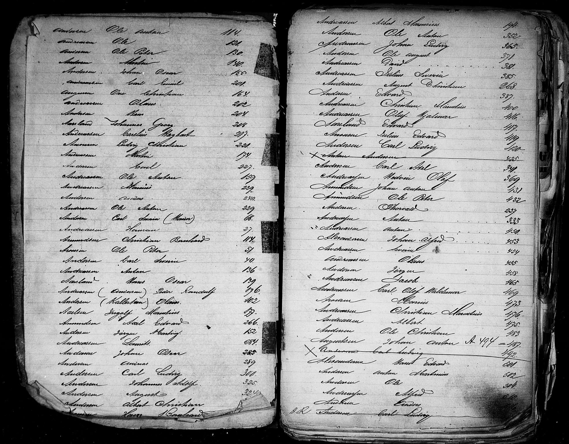 Sarpsborg mønstringskontor, AV/SAO-A-10569c/F/Fa/L0001: Register til annotasjonsrullen, 1860, s. 3