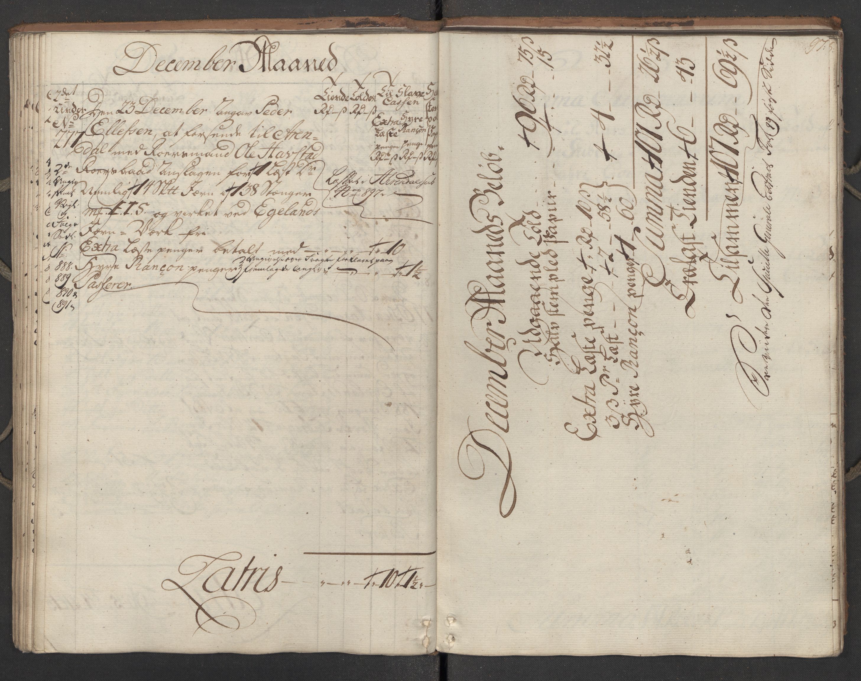 Generaltollkammeret, tollregnskaper, AV/RA-EA-5490/R14/L0037/0001: Tollregnskaper Øster-Risør / Utgående hovedtollbok, 1762, s. uindeksert