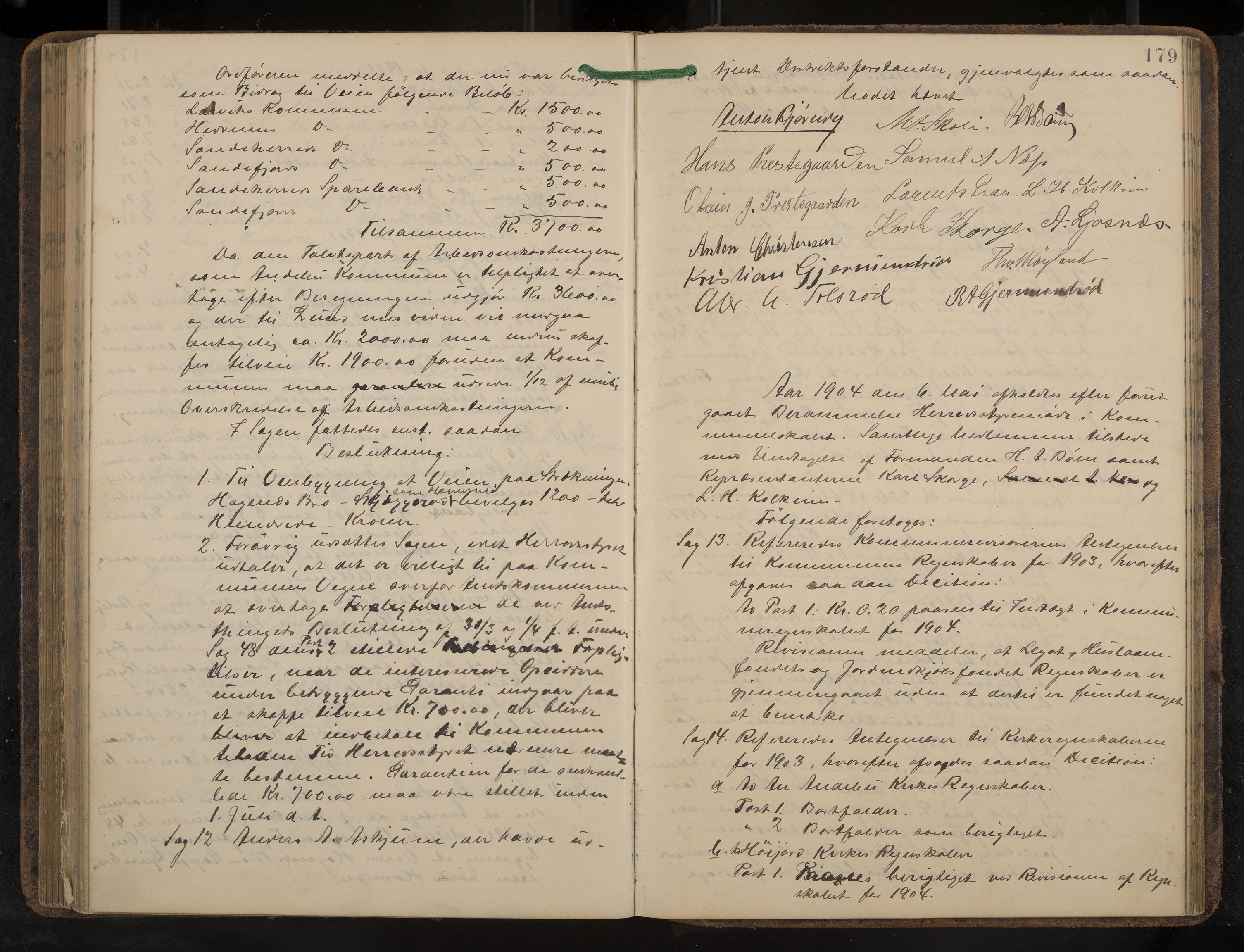 Andebu formannskap og sentraladministrasjon, IKAK/0719021-1/A/Aa/L0003: Møtebok, 1892-1908, s. 179