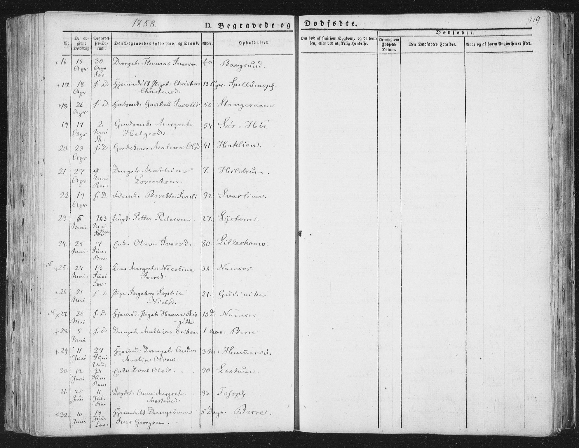 Ministerialprotokoller, klokkerbøker og fødselsregistre - Nord-Trøndelag, SAT/A-1458/764/L0552: Ministerialbok nr. 764A07b, 1824-1865, s. 519