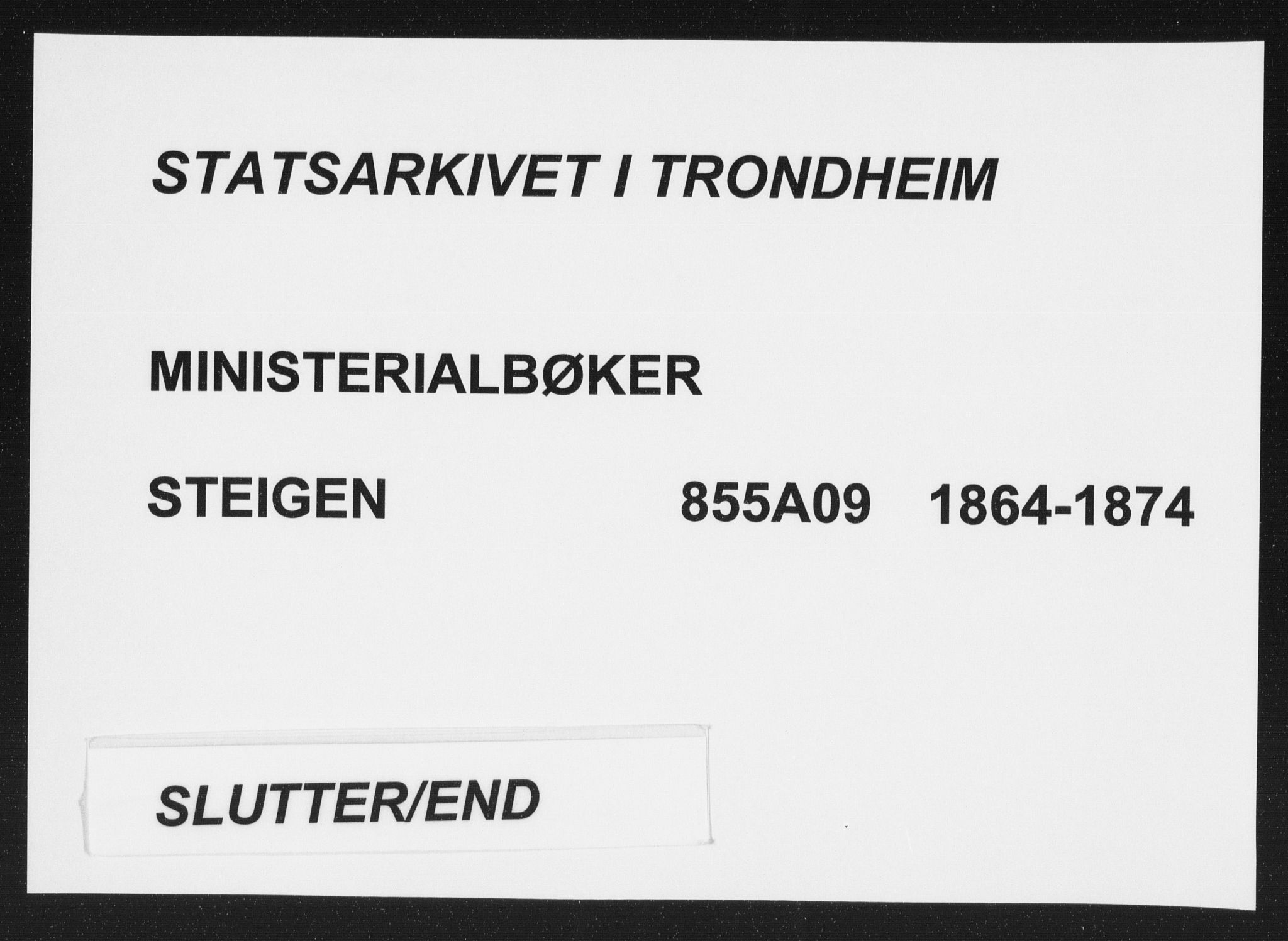 Ministerialprotokoller, klokkerbøker og fødselsregistre - Nordland, AV/SAT-A-1459/855/L0801: Ministerialbok nr. 855A09, 1864-1874