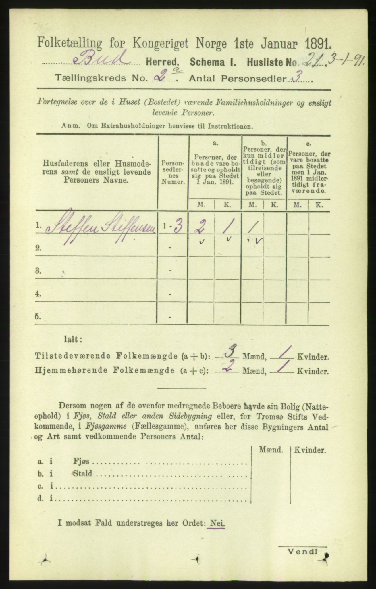 RA, Folketelling 1891 for 1549 Bud herred, 1891, s. 670