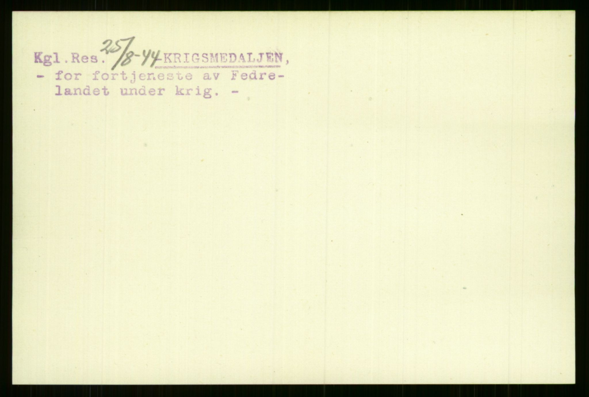 Direktoratet for sjømenn, AV/RA-S-3545/G/Gi/L0008: Alfabetisk ordnet kartotek over krigsdekorasjoner tildelt nordmenn under krigen, Odden - Staalstrøm, 1940-1945, s. 26
