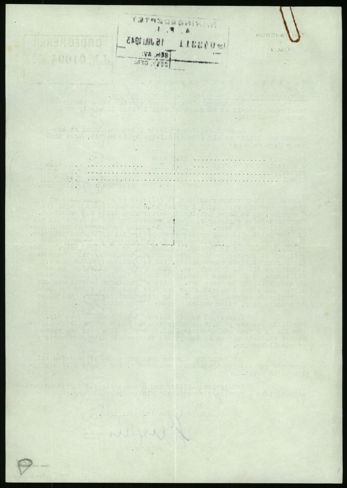 Direktoratet for industriforsyning, Sekretariatet, AV/RA-S-4153/D/Df/L0054: 9. Metallkontoret, 1940-1945, s. 522
