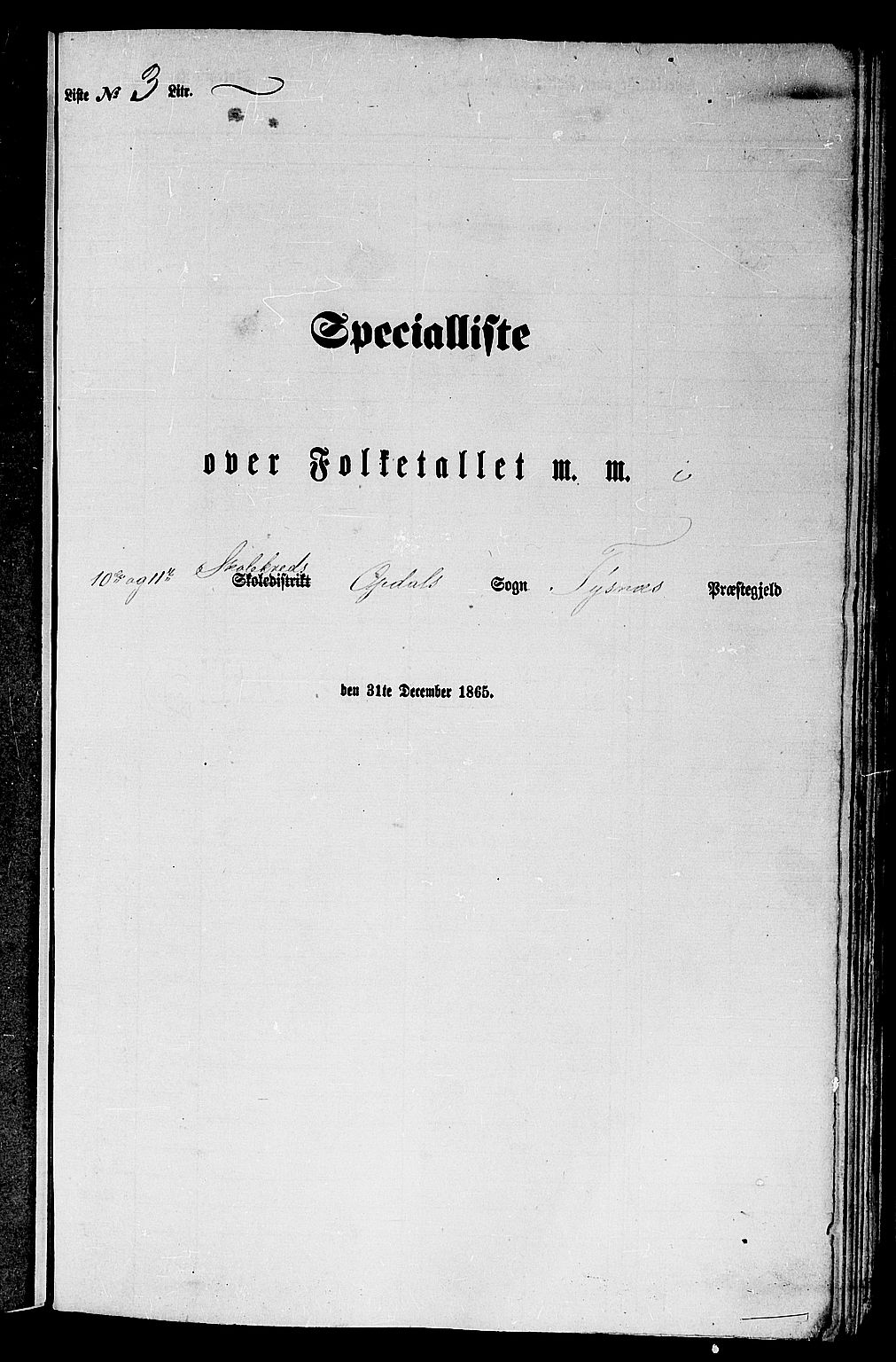 RA, Folketelling 1865 for 1223P Tysnes prestegjeld, 1865, s. 52