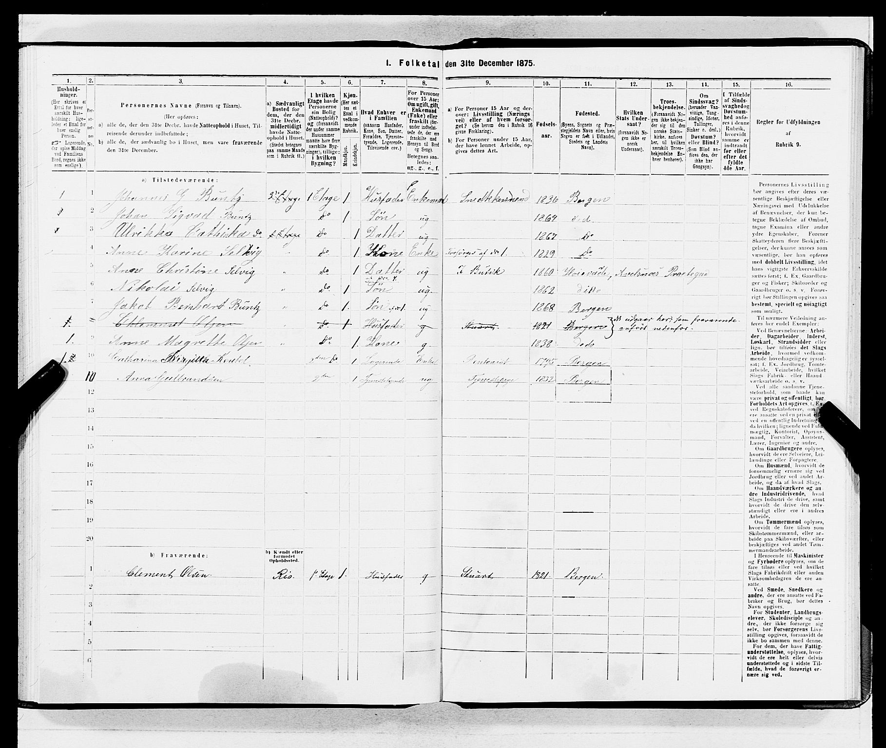 SAB, Folketelling 1875 for 1301 Bergen kjøpstad, 1875, s. 4021