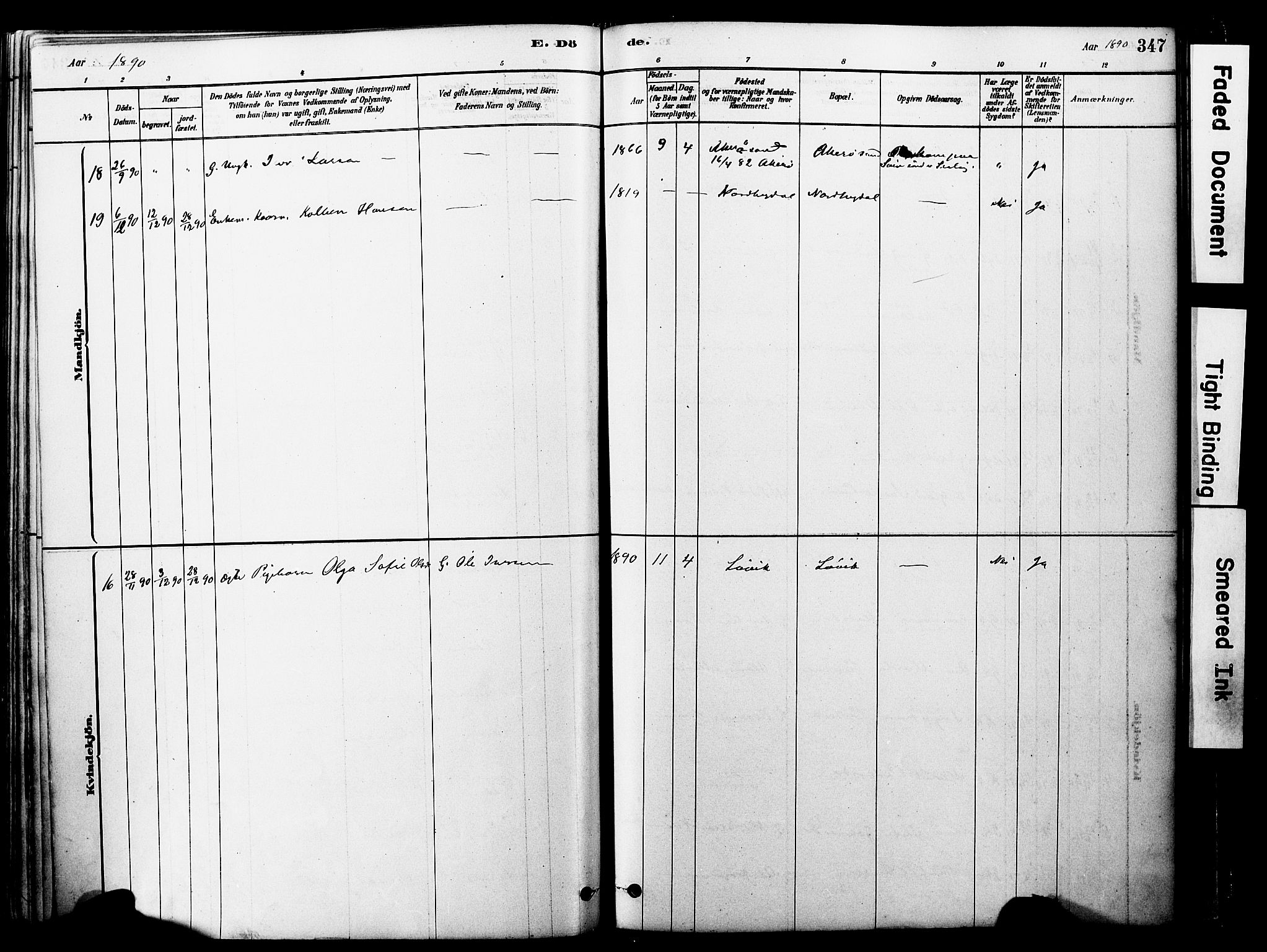 Ministerialprotokoller, klokkerbøker og fødselsregistre - Møre og Romsdal, AV/SAT-A-1454/560/L0721: Ministerialbok nr. 560A05, 1878-1917, s. 347