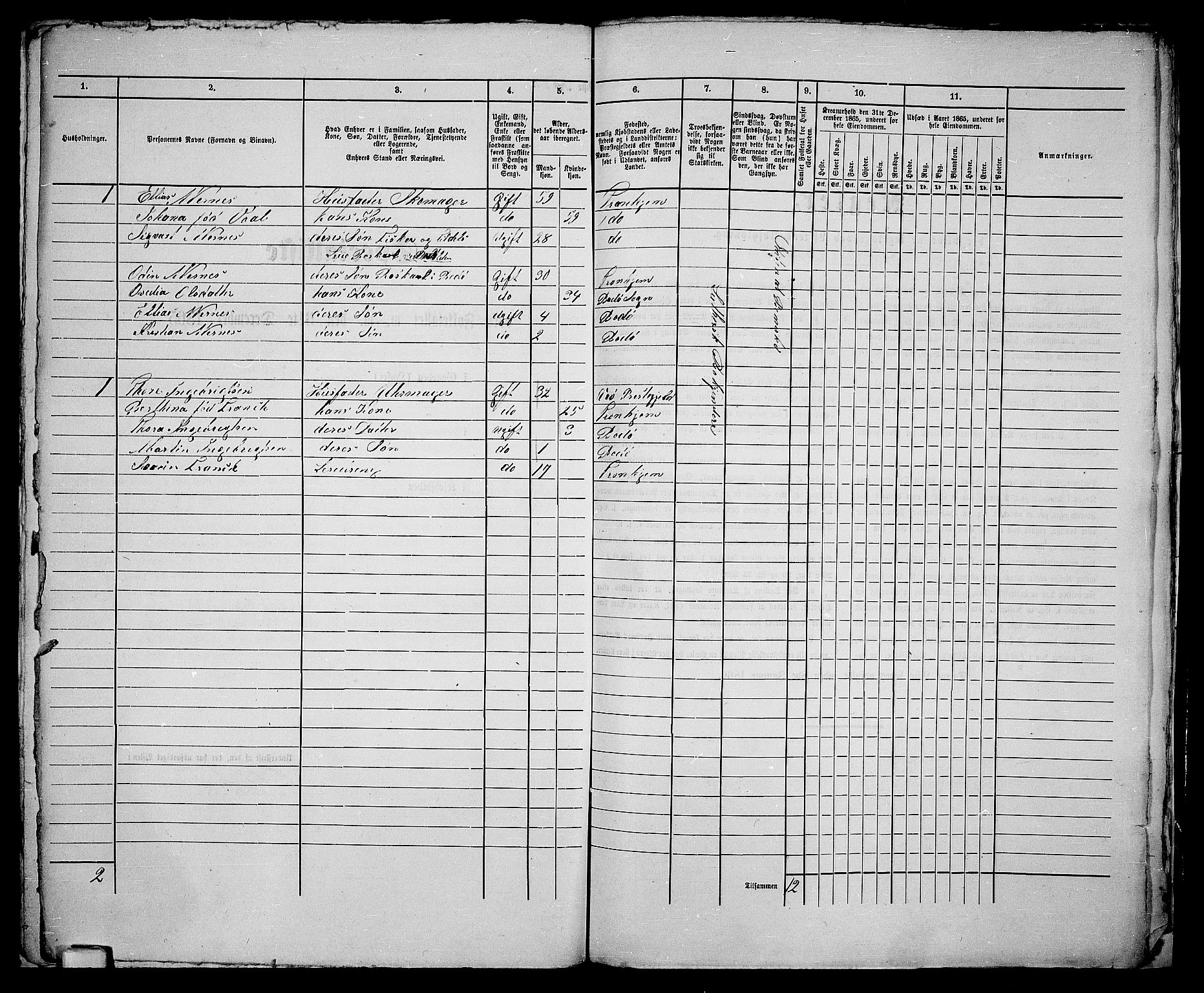 RA, Folketelling 1865 for 1804B Bodø prestegjeld, Bodø kjøpstad, 1865, s. 144