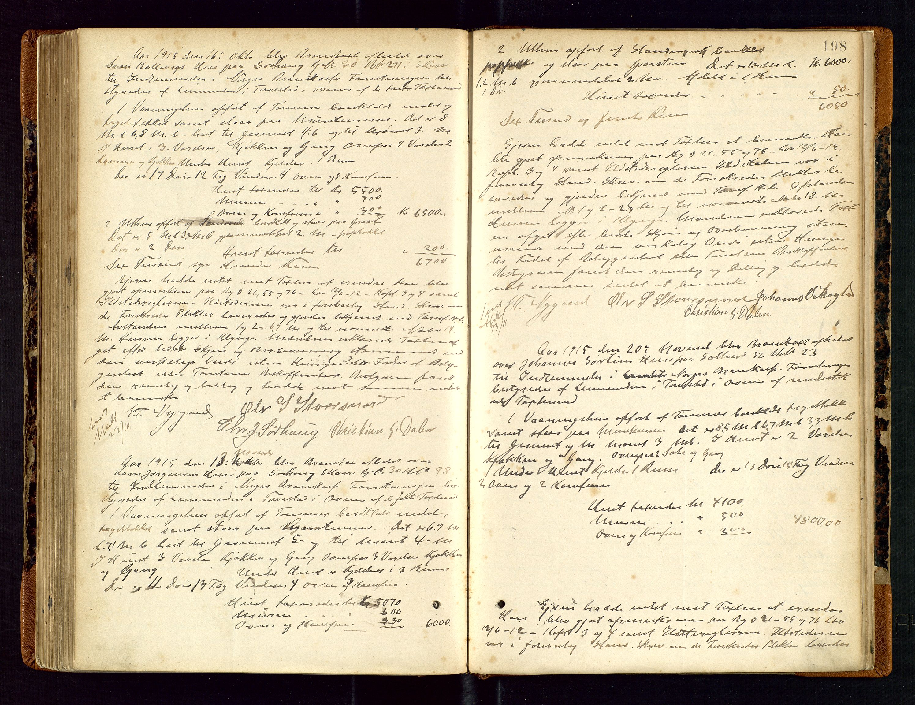 Torvestad lensmannskontor, AV/SAST-A-100307/1/Goa/L0002: "Brandtaxationsprotokol for Torvestad Thinglag", 1883-1917, s. 197b-198a