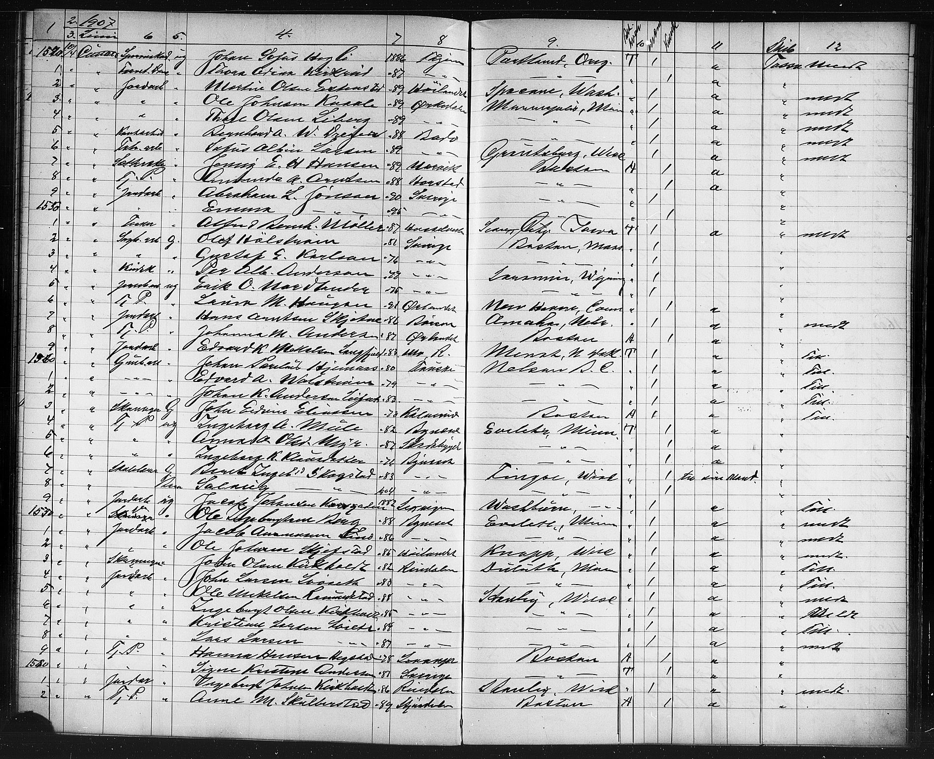 Trondheim politikammer, AV/SAT-A-1887/1/32/L0013: Emigrantprotokoll XII, 1904-1907