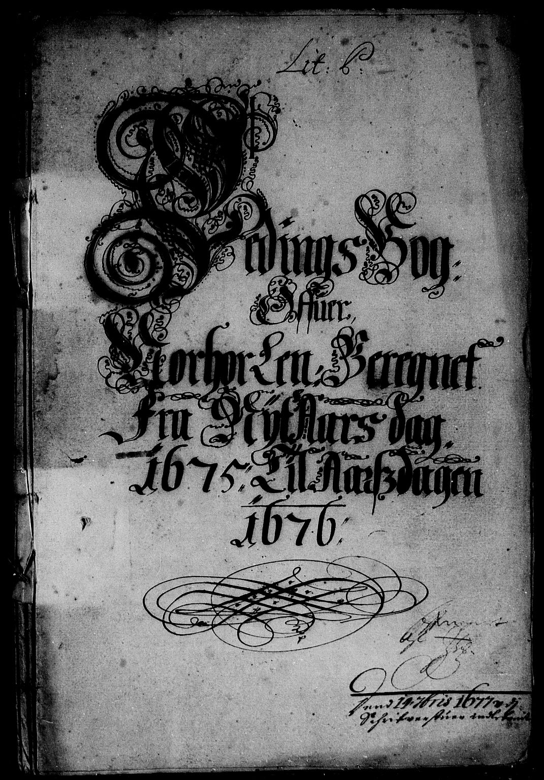 Rentekammeret inntil 1814, Reviderte regnskaper, Stiftamtstueregnskaper, Bergen stiftamt, AV/RA-EA-6043/R/Rc/L0042: Bergen stiftamt, 1673-1675