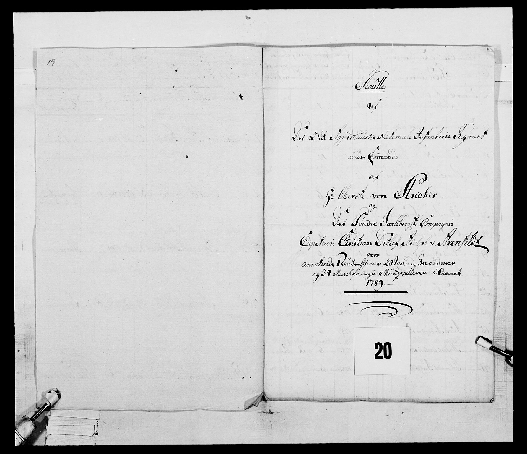 Generalitets- og kommissariatskollegiet, Det kongelige norske kommissariatskollegium, RA/EA-5420/E/Eh/L0046: 2. Akershusiske nasjonale infanteriregiment, 1789, s. 336