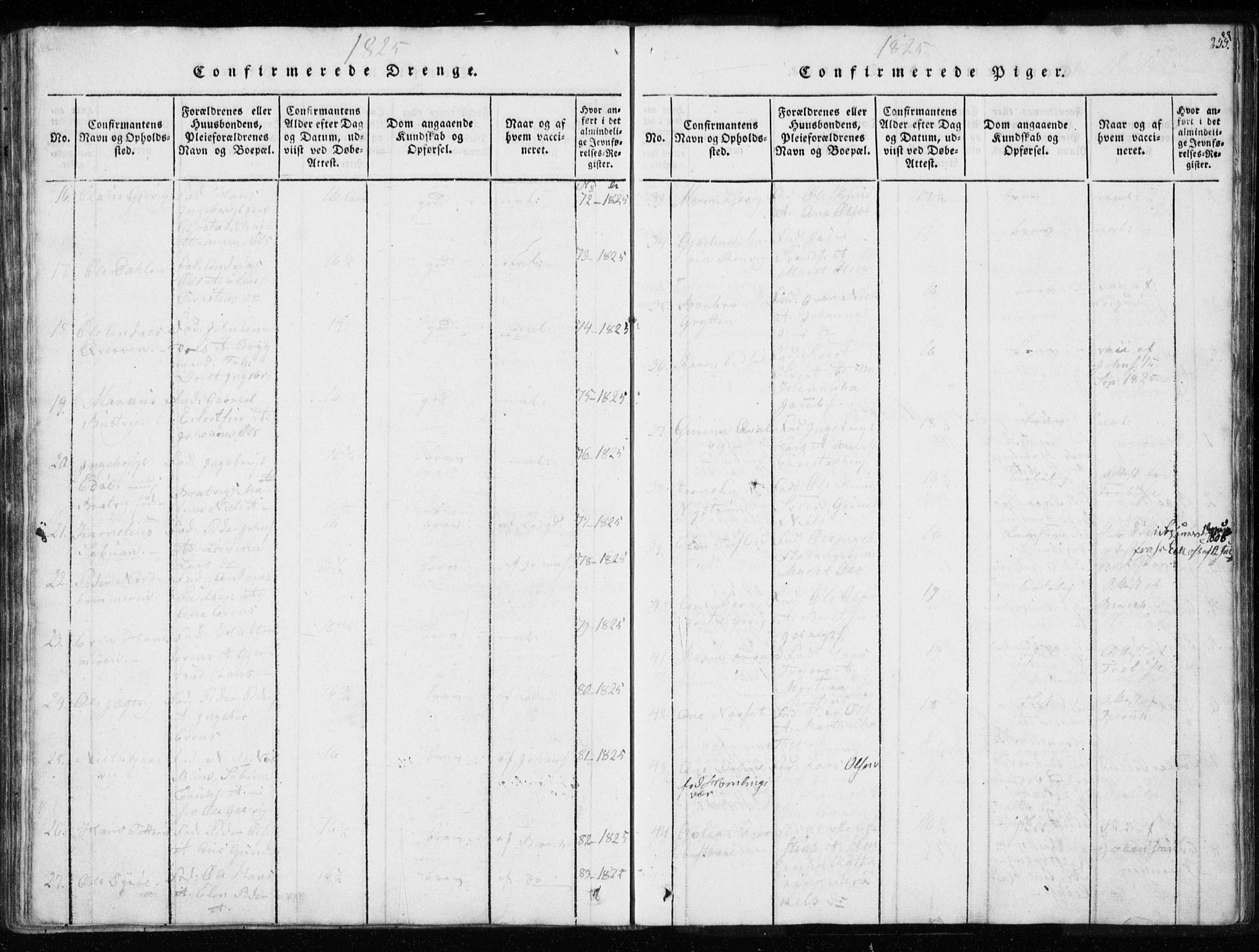 Ministerialprotokoller, klokkerbøker og fødselsregistre - Sør-Trøndelag, SAT/A-1456/634/L0527: Ministerialbok nr. 634A03, 1818-1826, s. 255