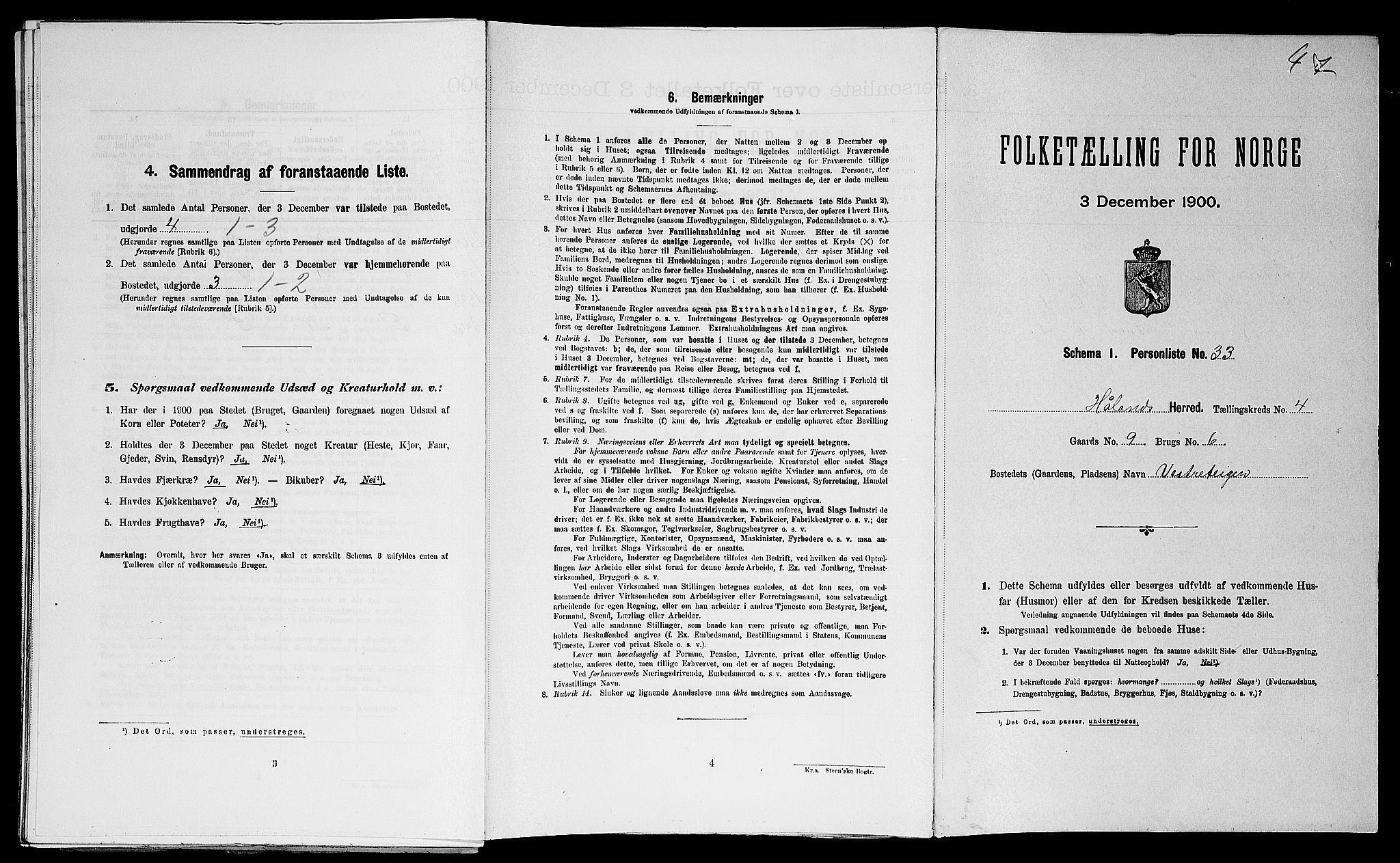 SAST, Folketelling 1900 for 1124 Haaland herred, 1900, s. 667
