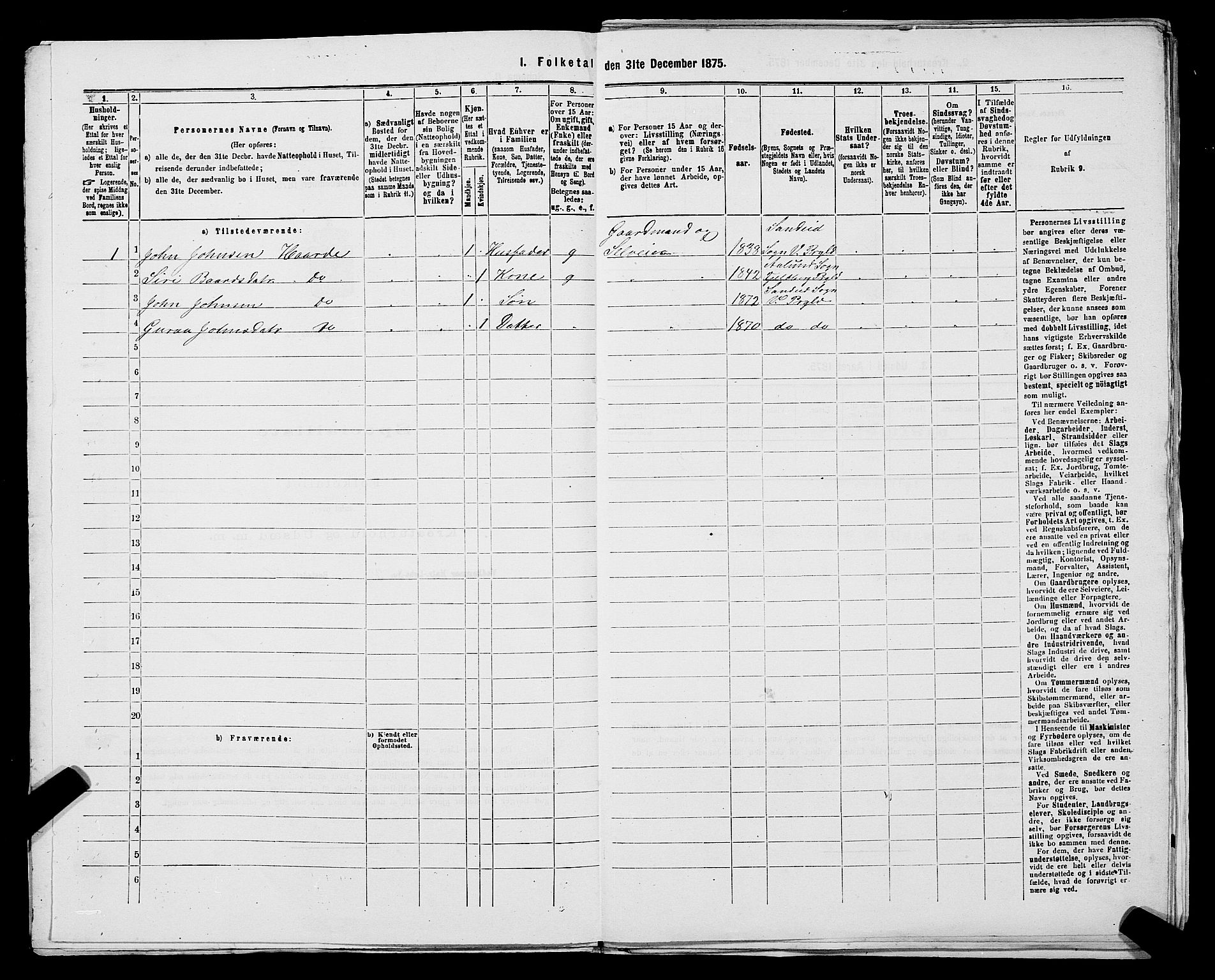 SAST, Folketelling 1875 for 1157P Vikedal prestegjeld, 1875, s. 73