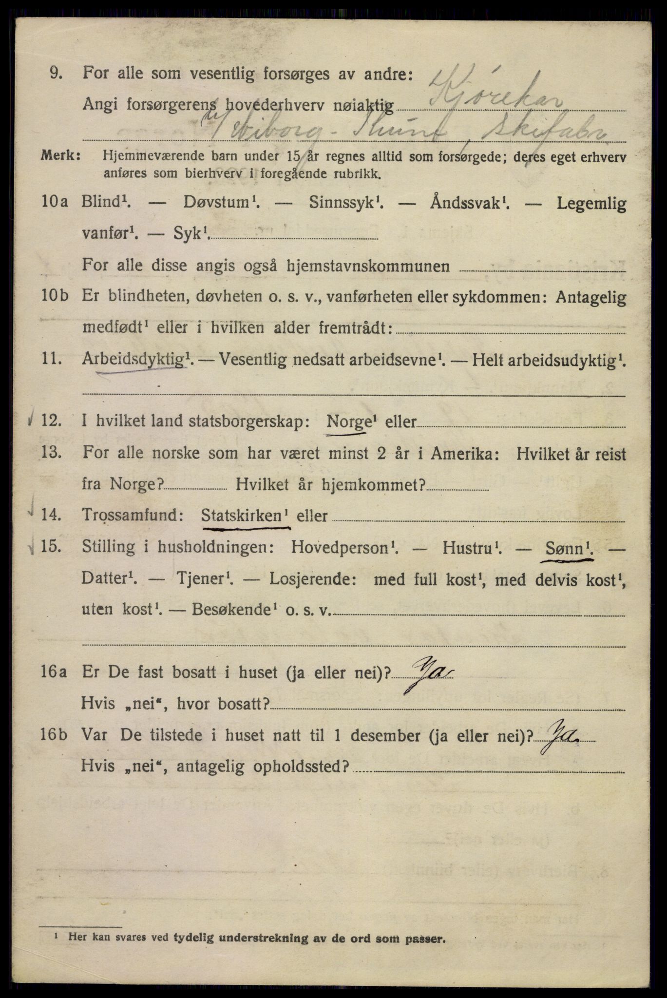 SAO, Folketelling 1920 for 0301 Kristiania kjøpstad, 1920, s. 307440