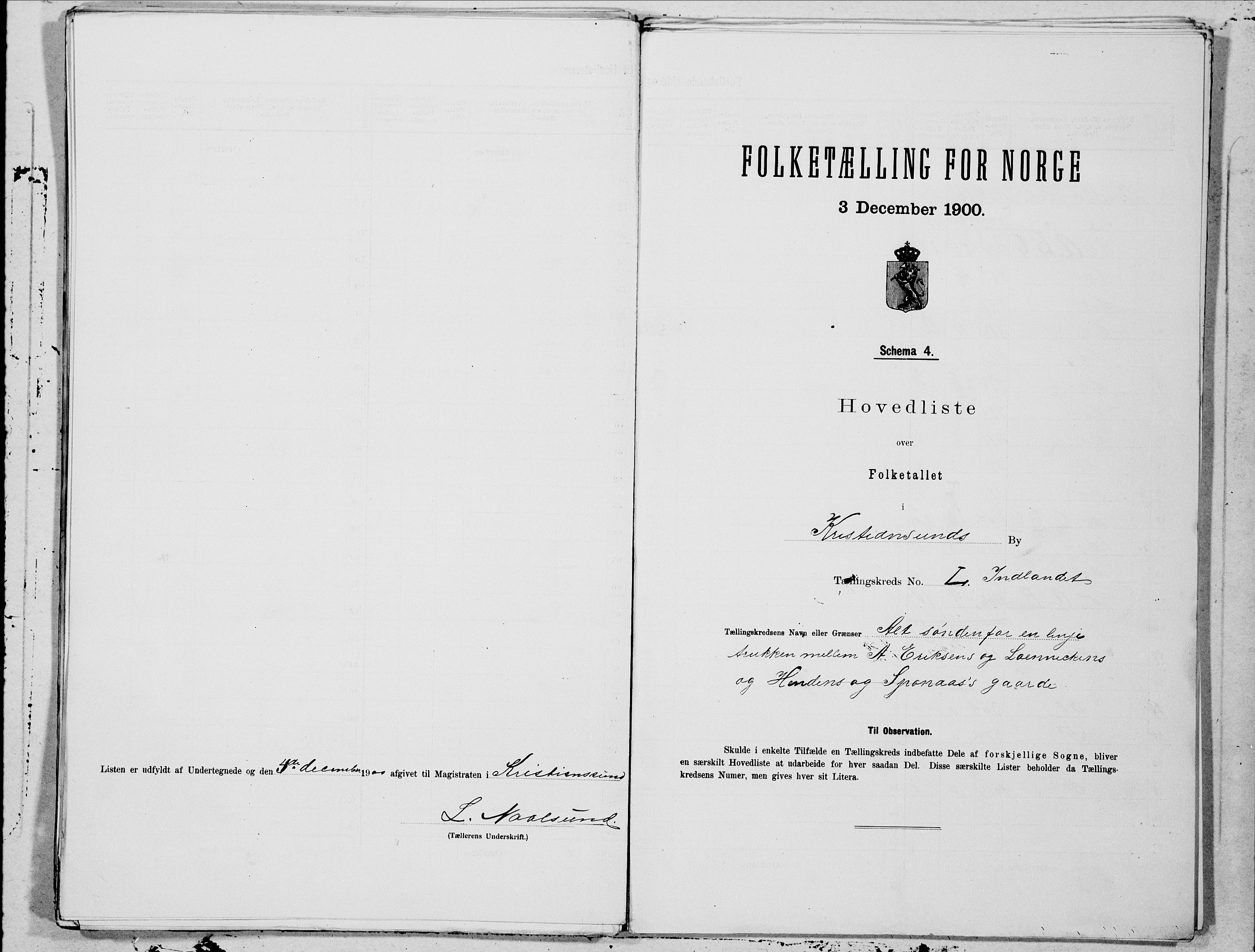 SAT, Folketelling 1900 for 1503 Kristiansund kjøpstad, 1900, s. 100