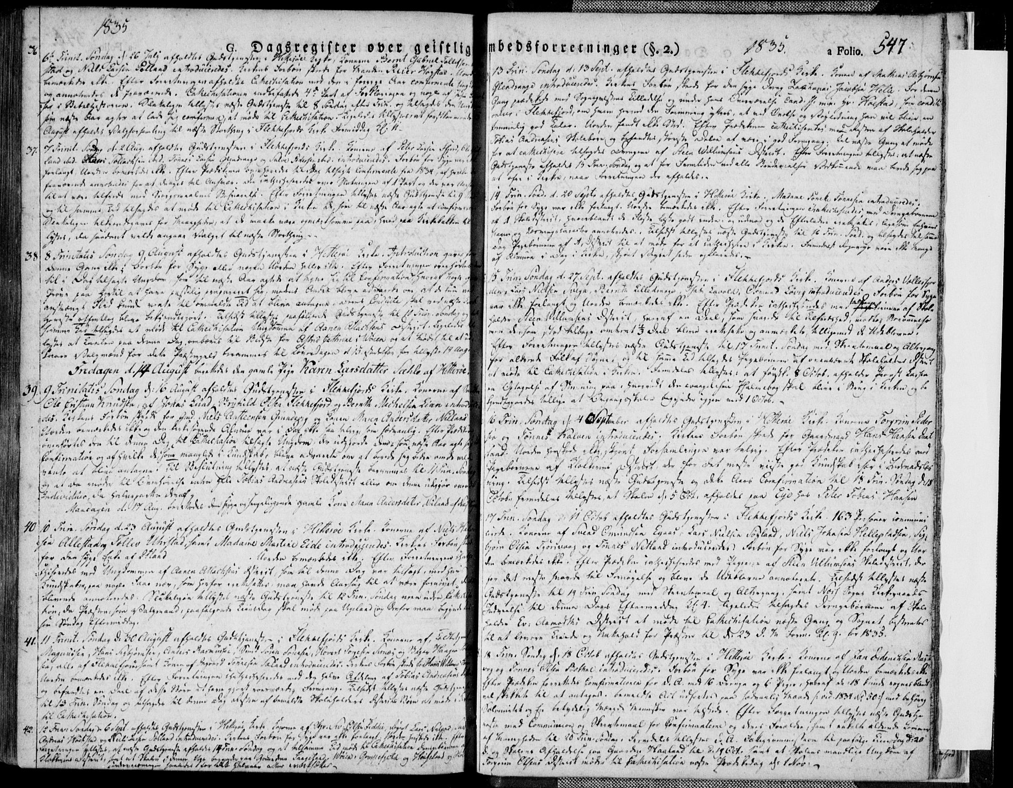 Flekkefjord sokneprestkontor, AV/SAK-1111-0012/F/Fa/Fac/L0003: Ministerialbok nr. A 3, 1826-1841, s. 547