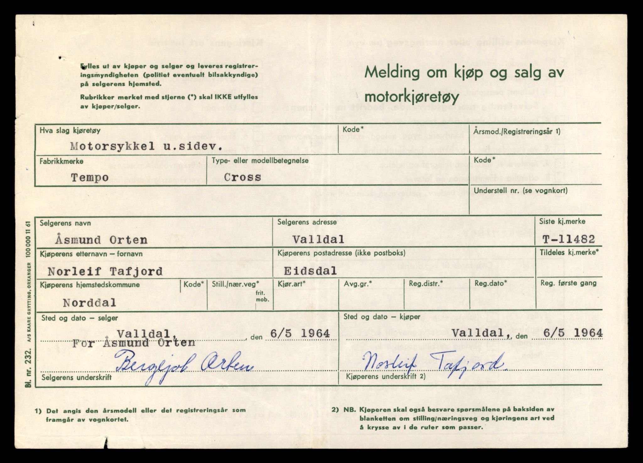 Møre og Romsdal vegkontor - Ålesund trafikkstasjon, SAT/A-4099/F/Fe/L0029: Registreringskort for kjøretøy T 11430 - T 11619, 1927-1998, s. 949
