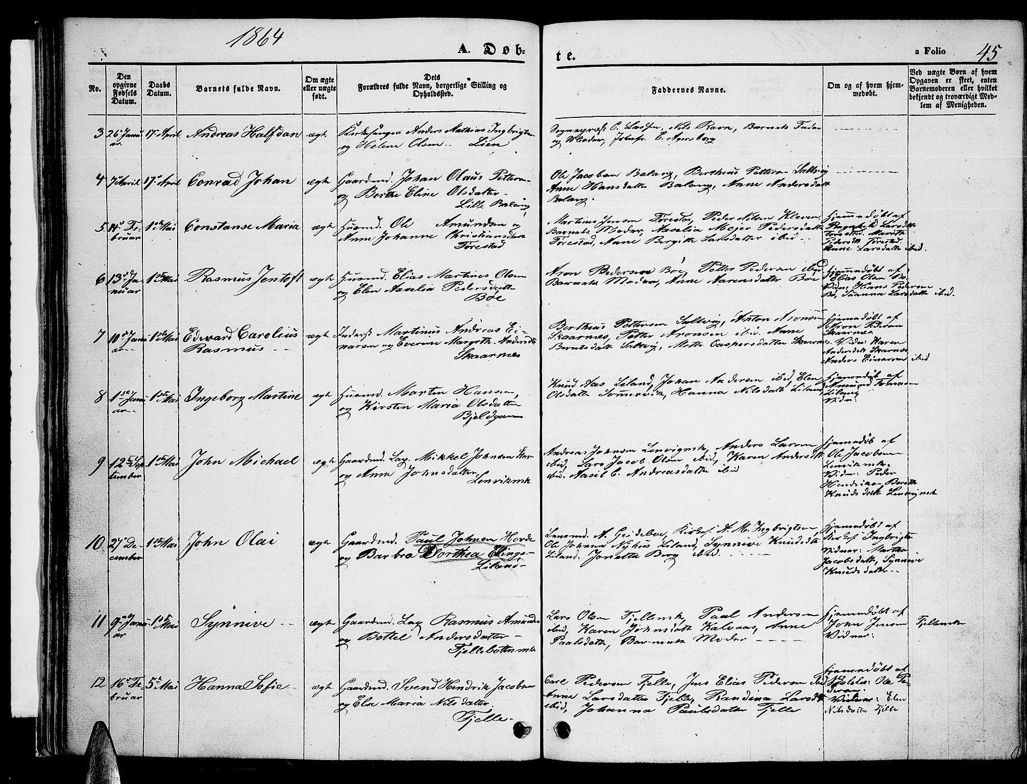 Ministerialprotokoller, klokkerbøker og fødselsregistre - Nordland, AV/SAT-A-1459/863/L0912: Klokkerbok nr. 863C02, 1858-1876, s. 45