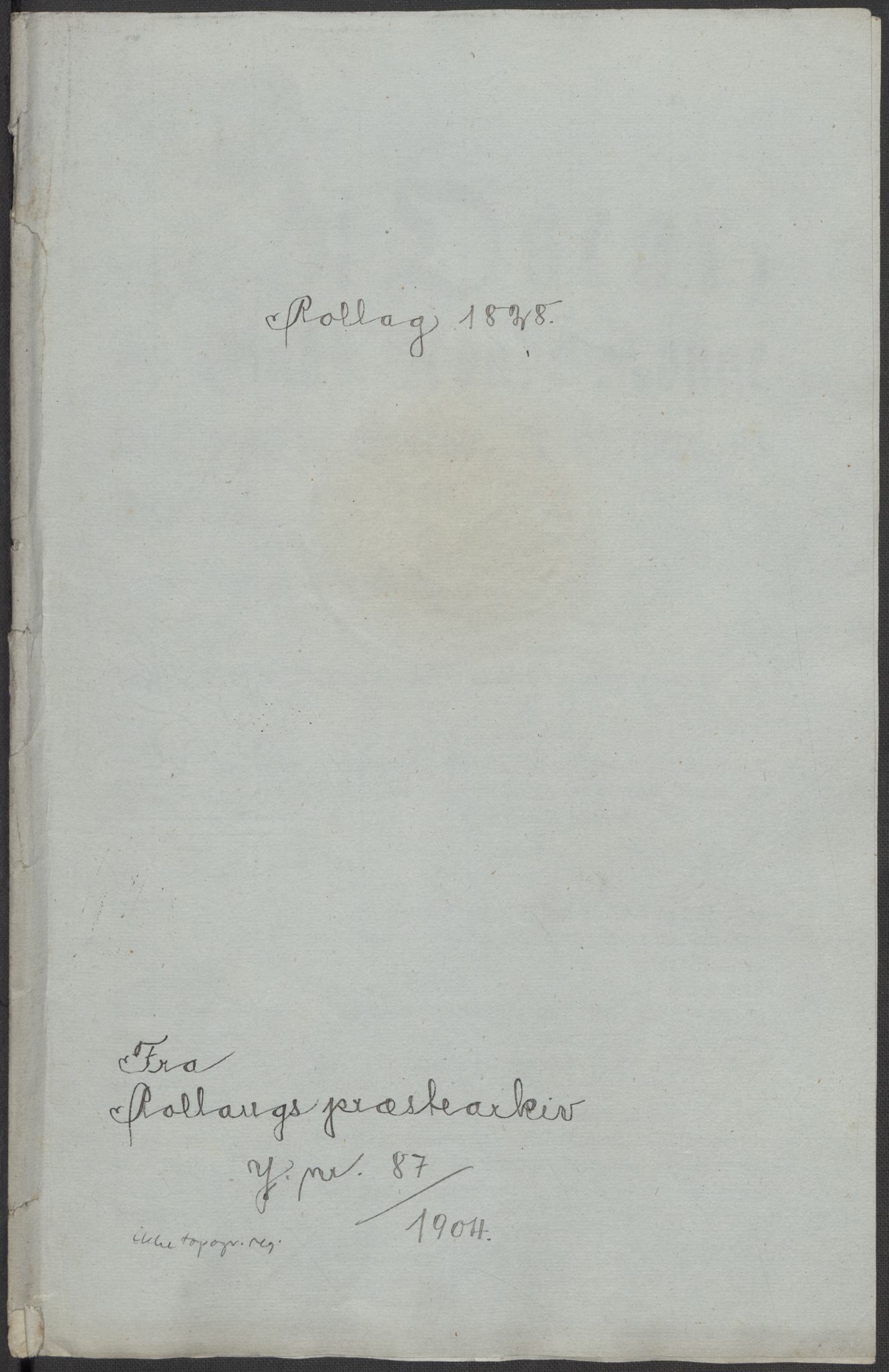 Riksarkivets diplomsamling, AV/RA-EA-5965/F15/L0019: Prestearkiv - Buskerud og Telemark, 1618-1841, s. 99