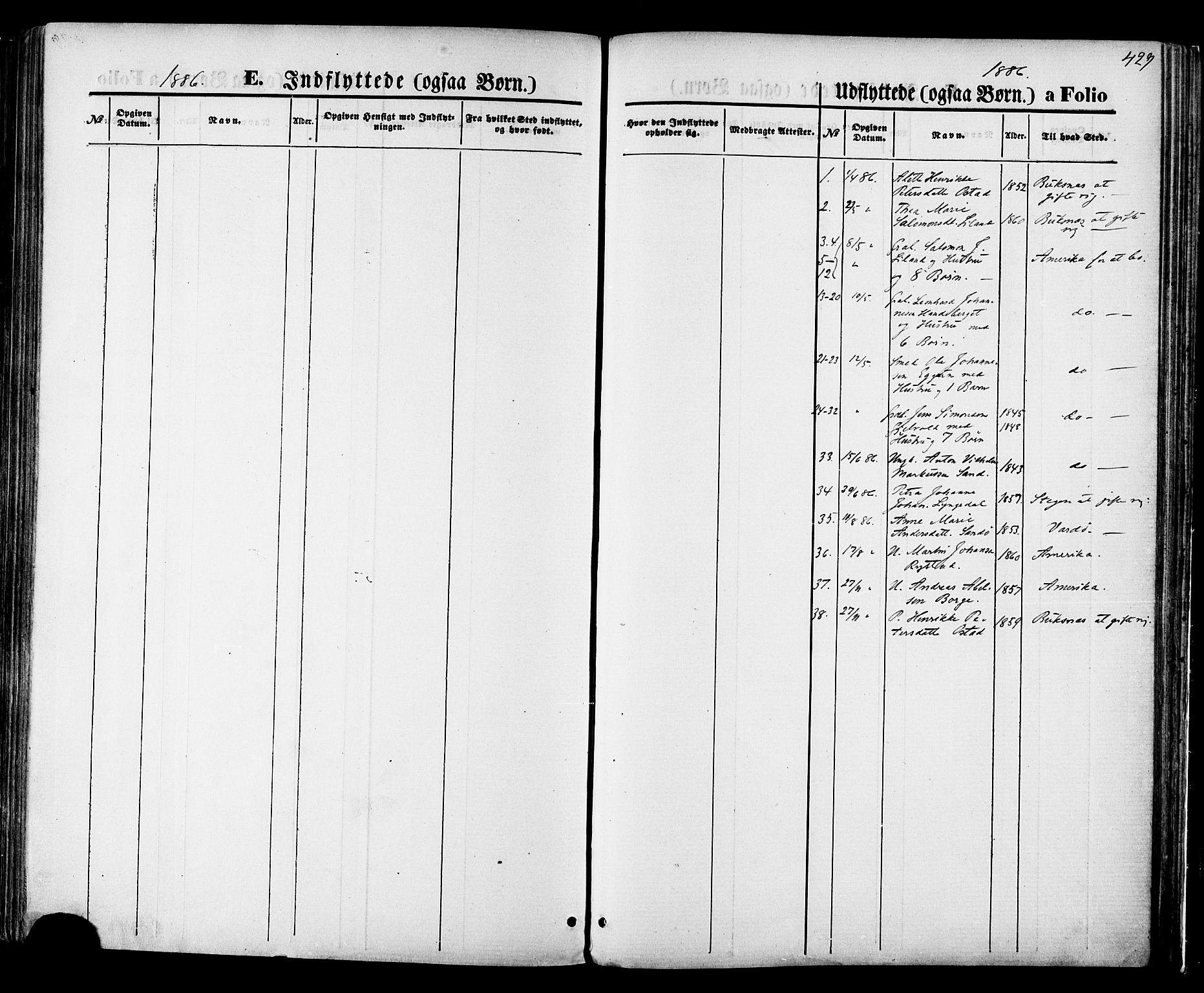 Ministerialprotokoller, klokkerbøker og fødselsregistre - Nordland, SAT/A-1459/880/L1132: Ministerialbok nr. 880A06, 1869-1887, s. 429