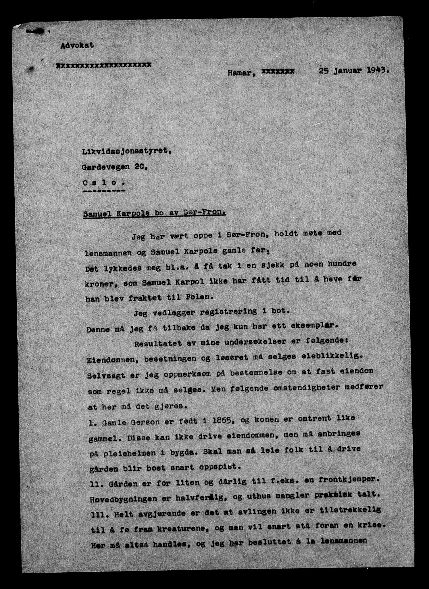 Justisdepartementet, Tilbakeføringskontoret for inndratte formuer, AV/RA-S-1564/H/Hc/Hcc/L0949: --, 1945-1947, s. 806