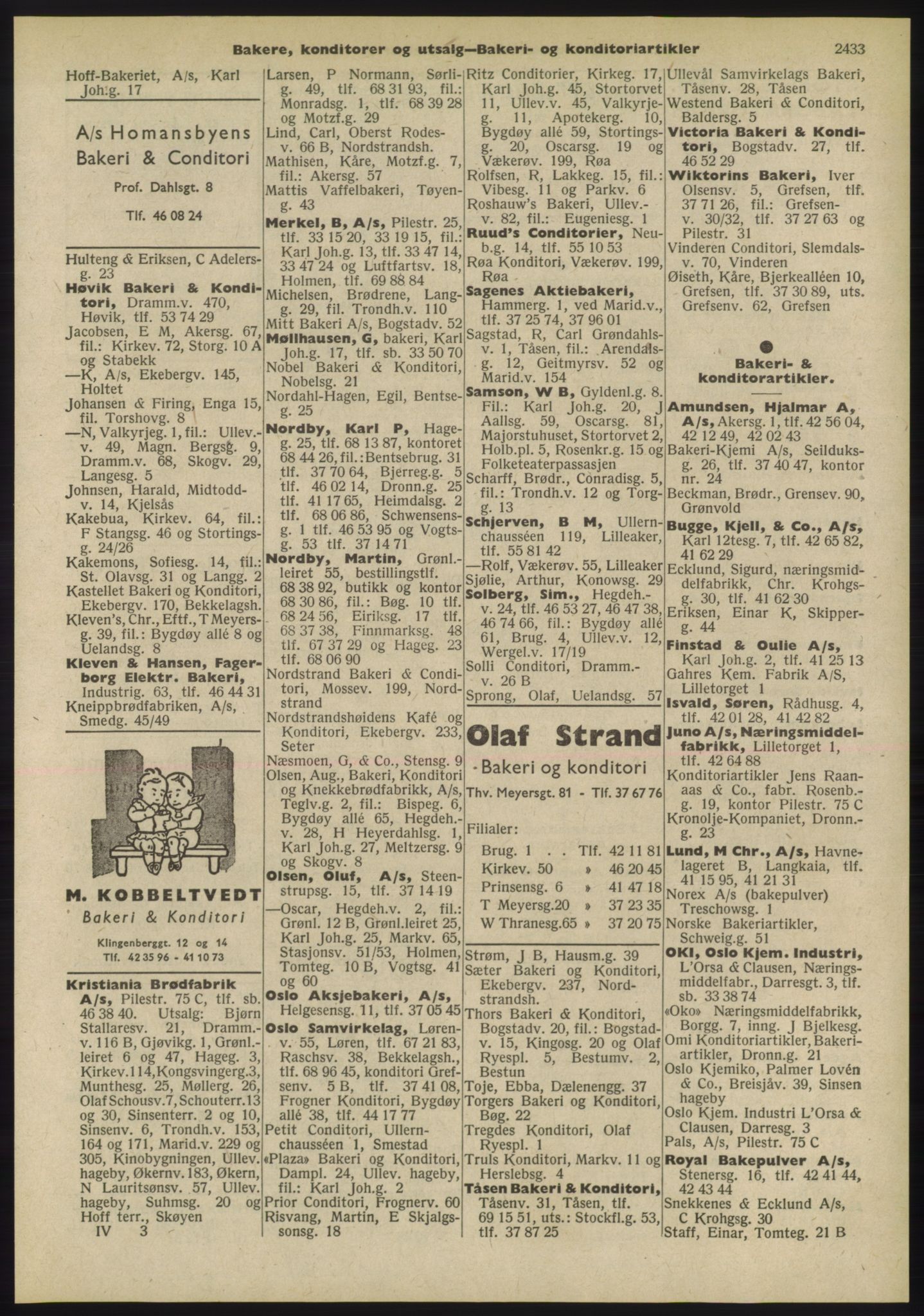 Kristiania/Oslo adressebok, PUBL/-, 1955, s. 2433