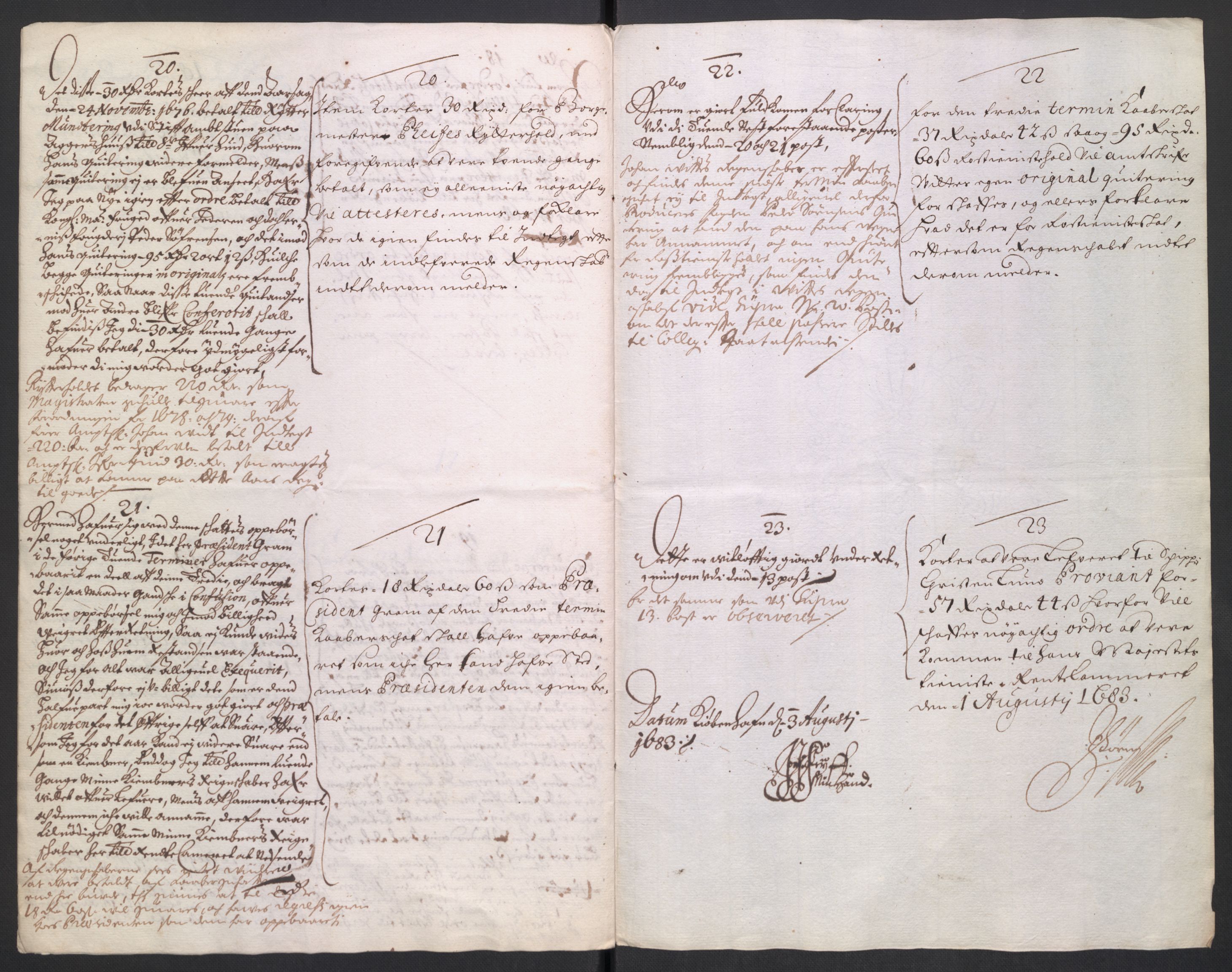 Rentekammeret inntil 1814, Reviderte regnskaper, Byregnskaper, RA/EA-4066/R/Ro/L0301: [O3] Kontribusjonsregnskap, 1679-1684, s. 314