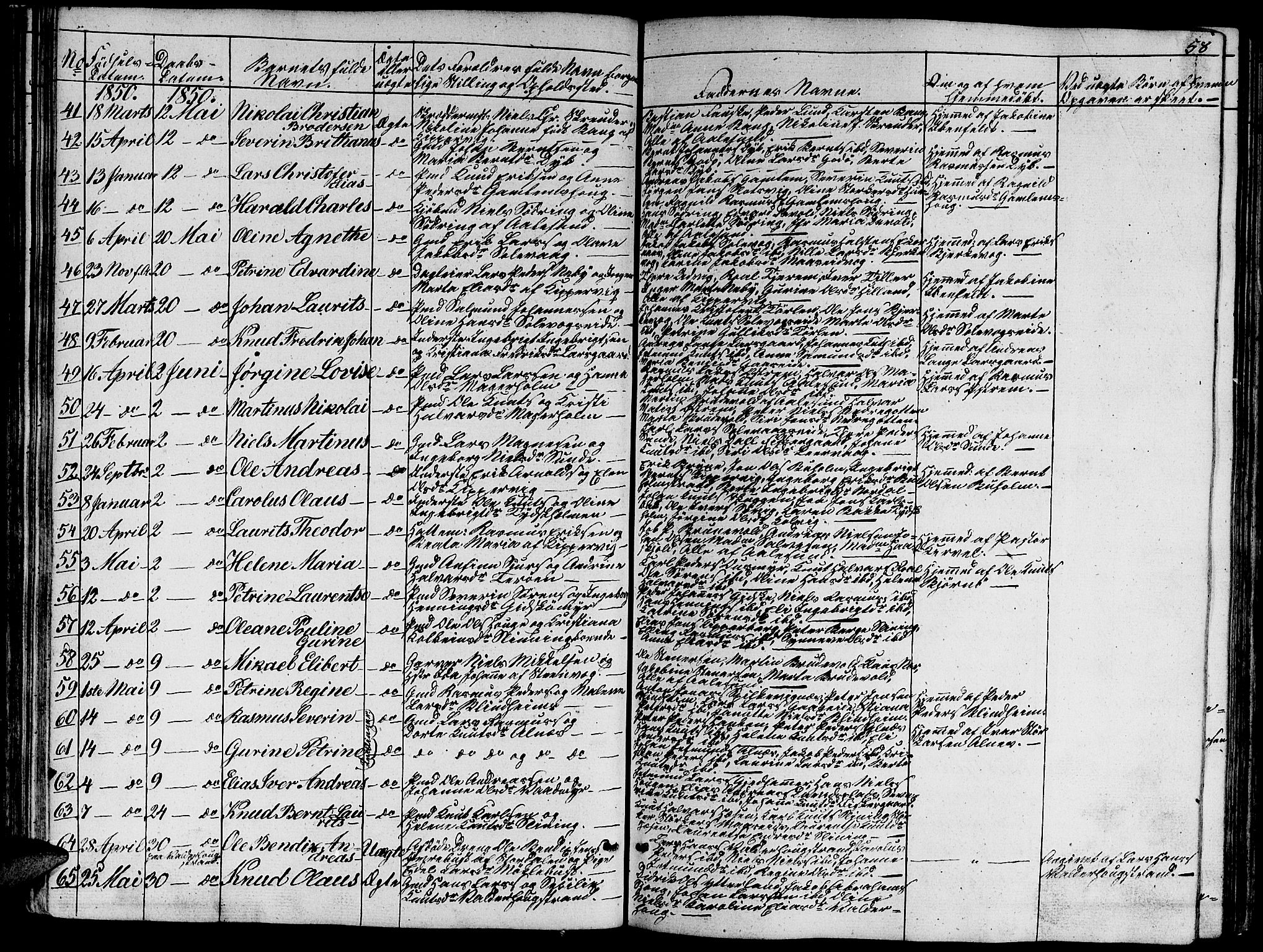 Ministerialprotokoller, klokkerbøker og fødselsregistre - Møre og Romsdal, AV/SAT-A-1454/528/L0426: Klokkerbok nr. 528C07, 1844-1854, s. 58