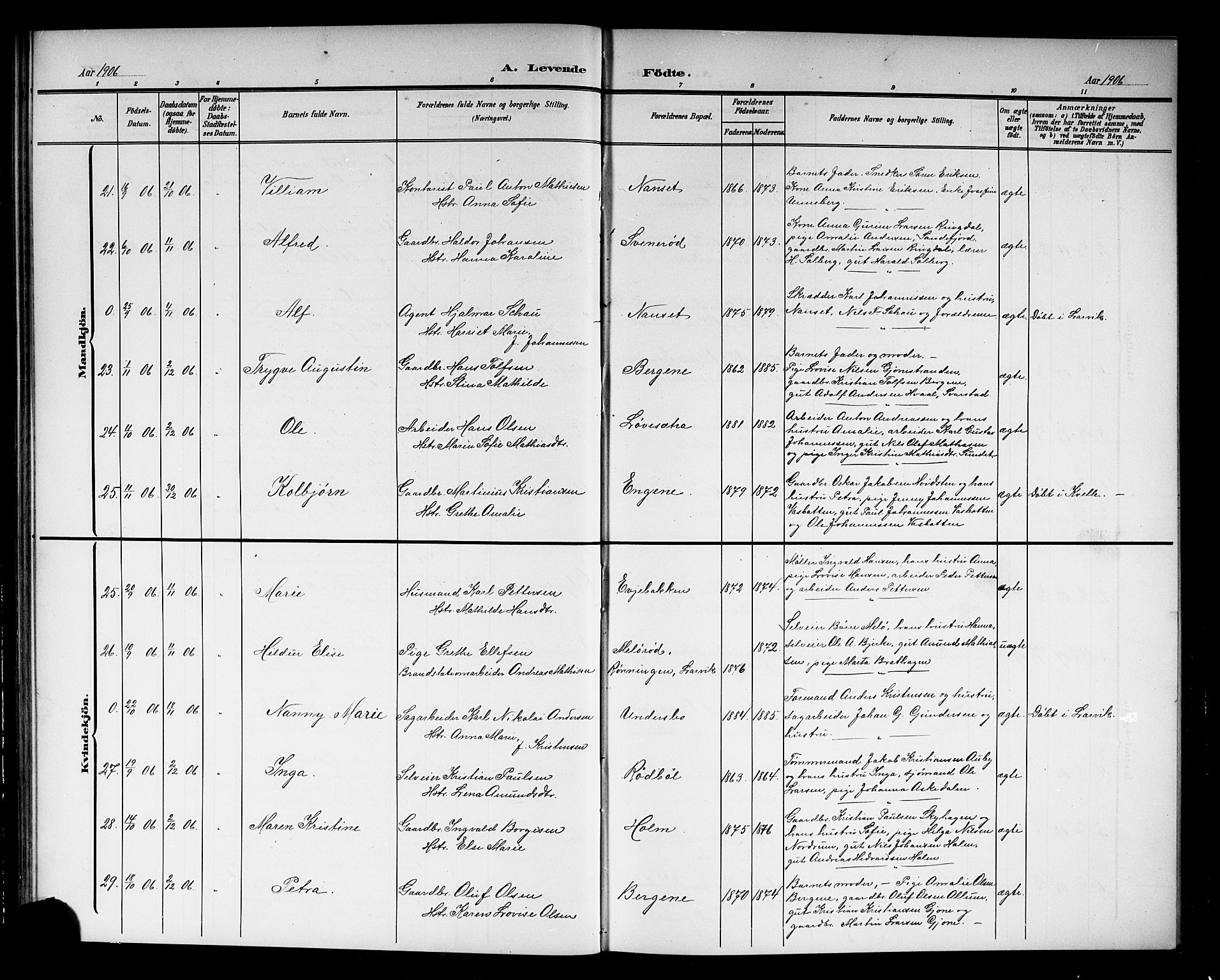 Hedrum kirkebøker, AV/SAKO-A-344/G/Ga/L0004: Klokkerbok nr. I 4, 1902-1915