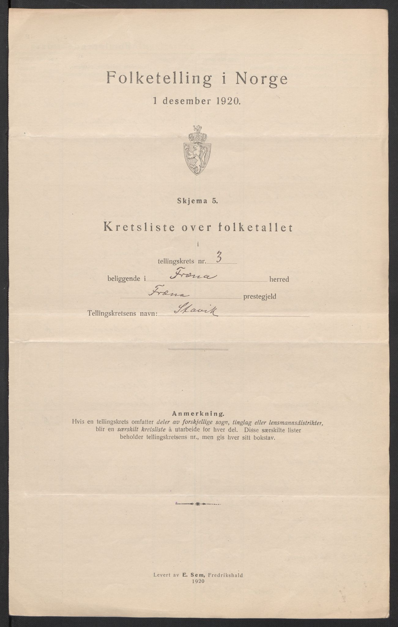SAT, Folketelling 1920 for 1548 Fræna herred, 1920, s. 12