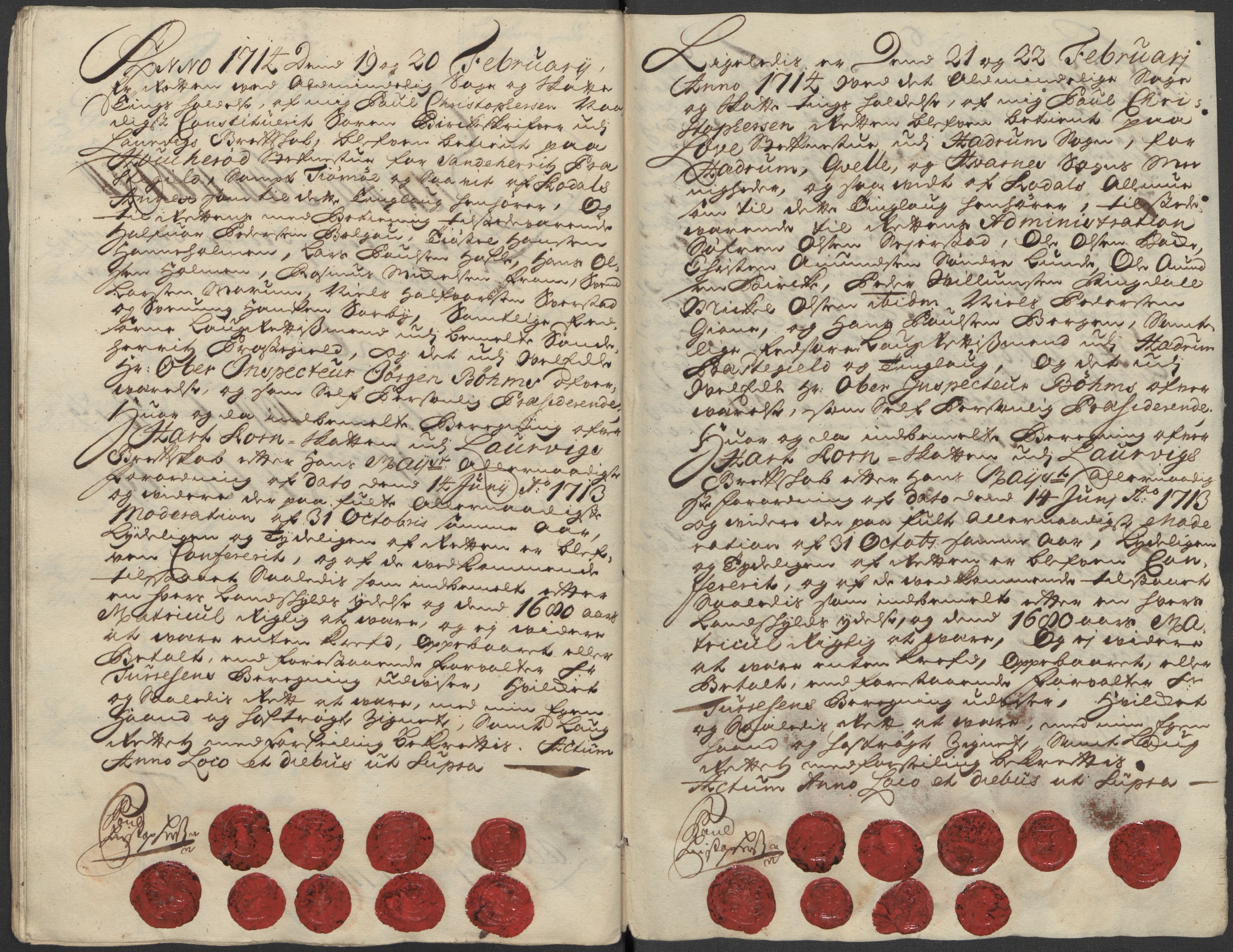 Rentekammeret inntil 1814, Reviderte regnskaper, Fogderegnskap, AV/RA-EA-4092/R33/L1985: Fogderegnskap Larvik grevskap, 1713, s. 243