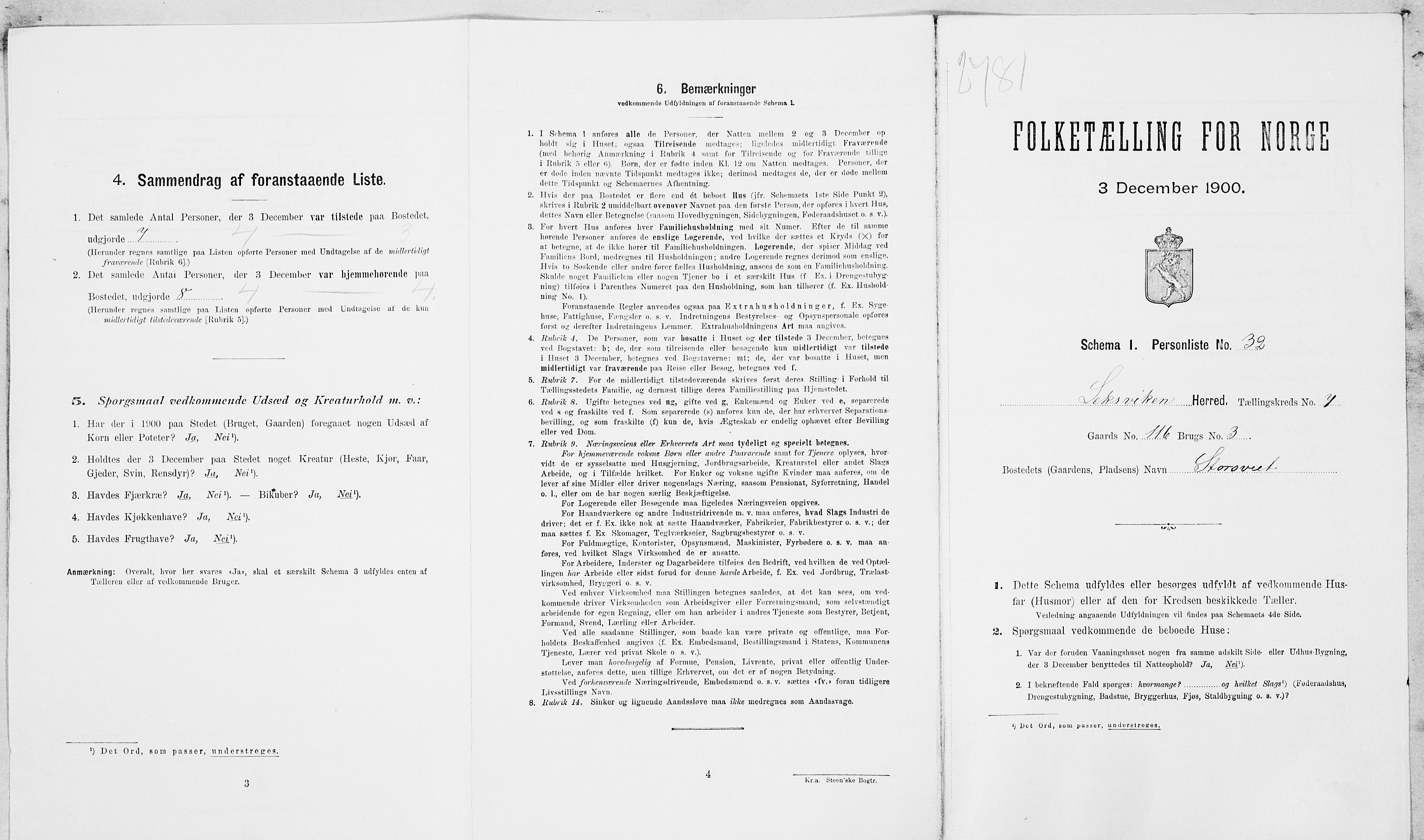 SAT, Folketelling 1900 for 1718 Leksvik herred, 1900, s. 891