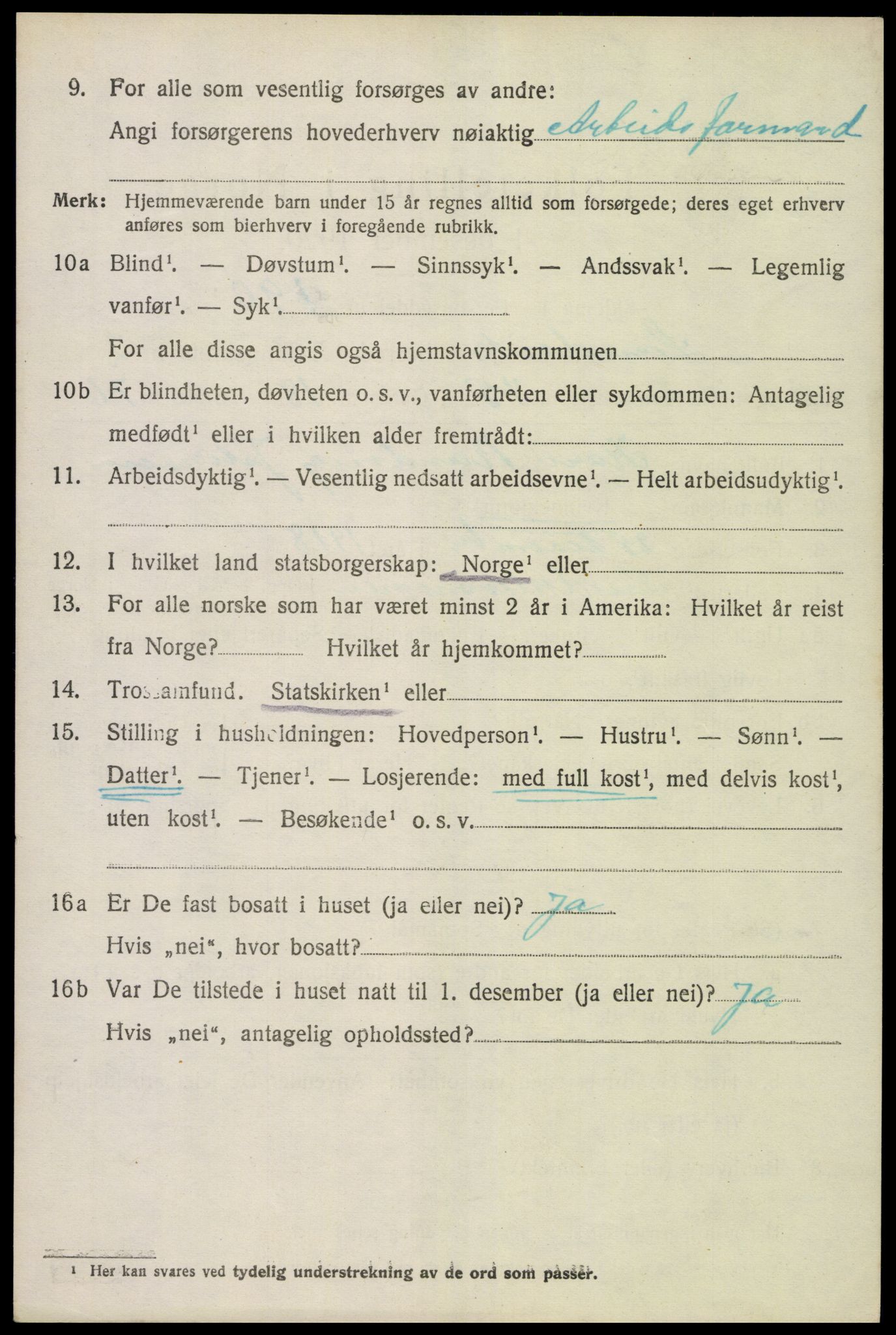 SAK, Folketelling 1920 for 0924 Landvik herred, 1920, s. 2147