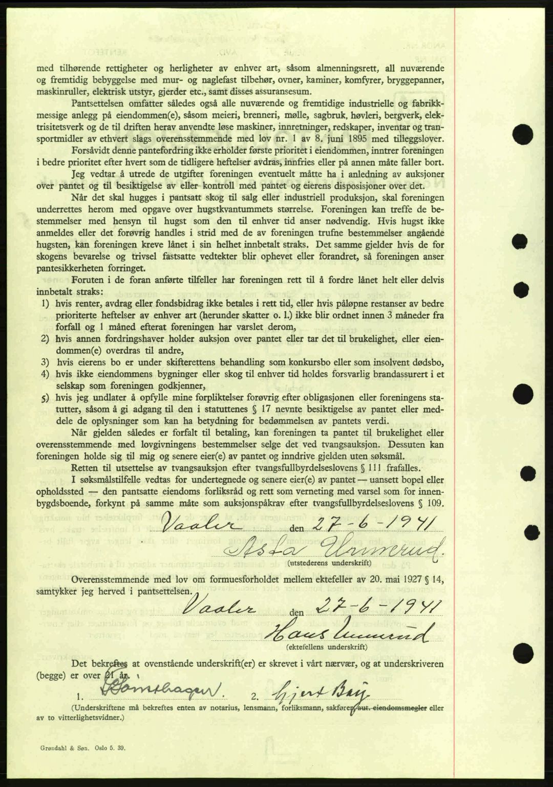 Moss sorenskriveri, SAO/A-10168: Pantebok nr. B10, 1940-1941, Dagboknr: 1167/1941