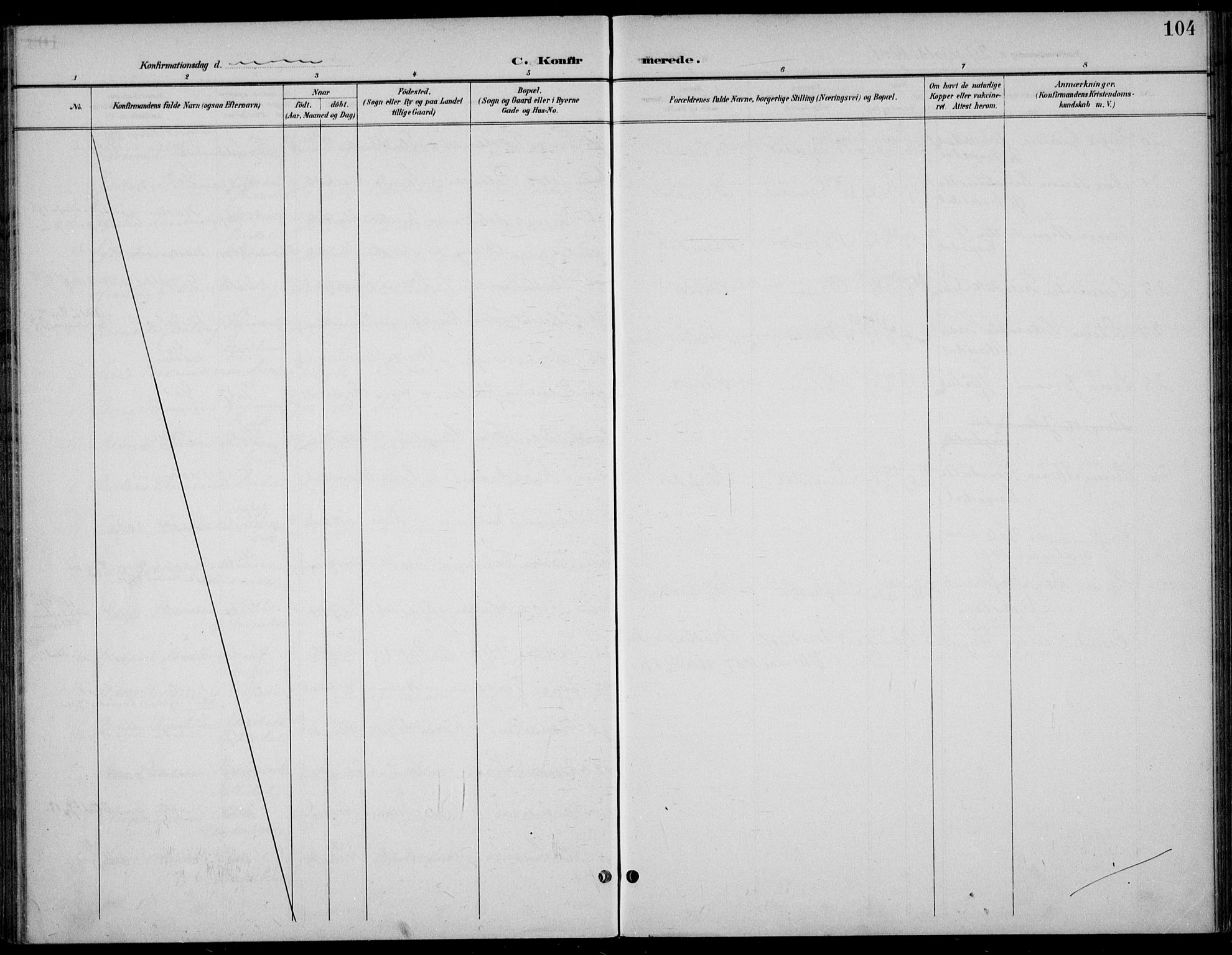 Høgsfjord sokneprestkontor, SAST/A-101624/H/Ha/Haa/L0007: Ministerialbok nr. A 7, 1898-1917, s. 104
